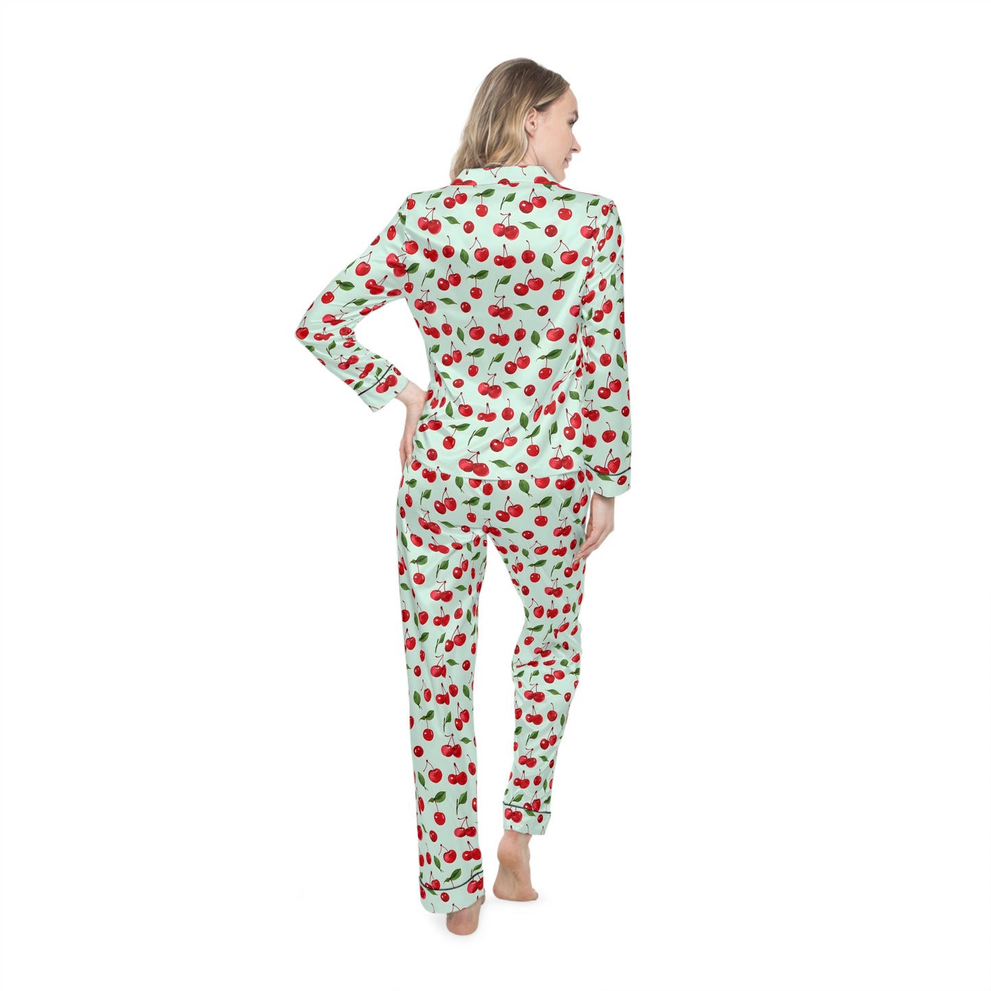 Cherry Women's Satin Pajamas