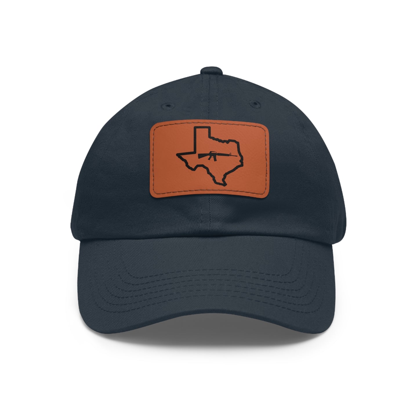 Texas Loves Guns: Dad Hat with Leather Patch (Rectangle)