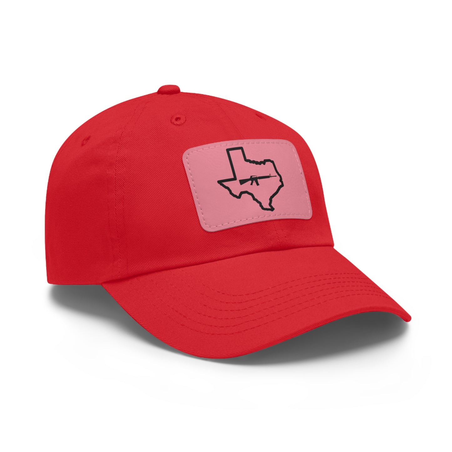Texas Loves Guns: Dad Hat with Leather Patch (Rectangle)