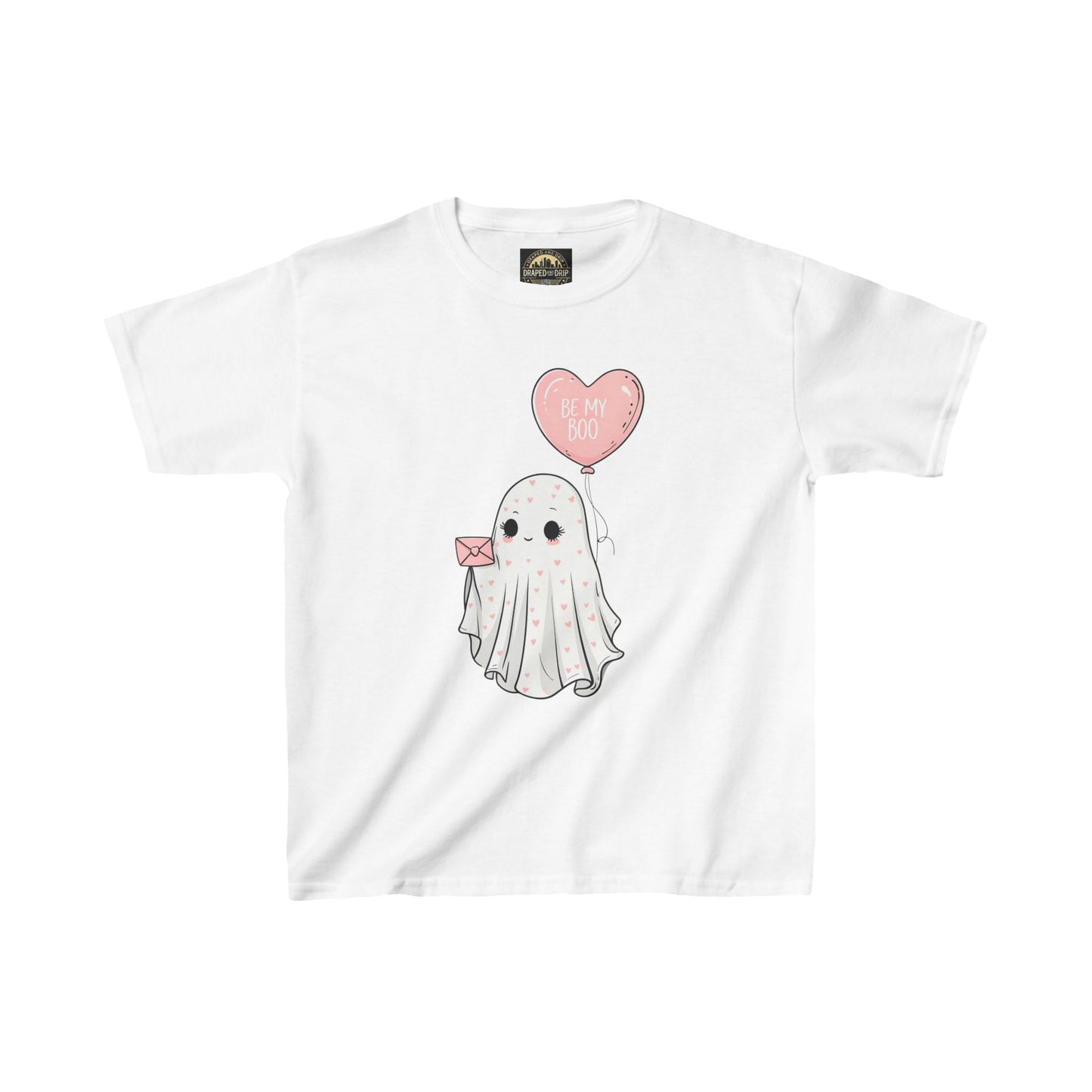 Kids Ghost Valentines Tee - "Be My Boo"