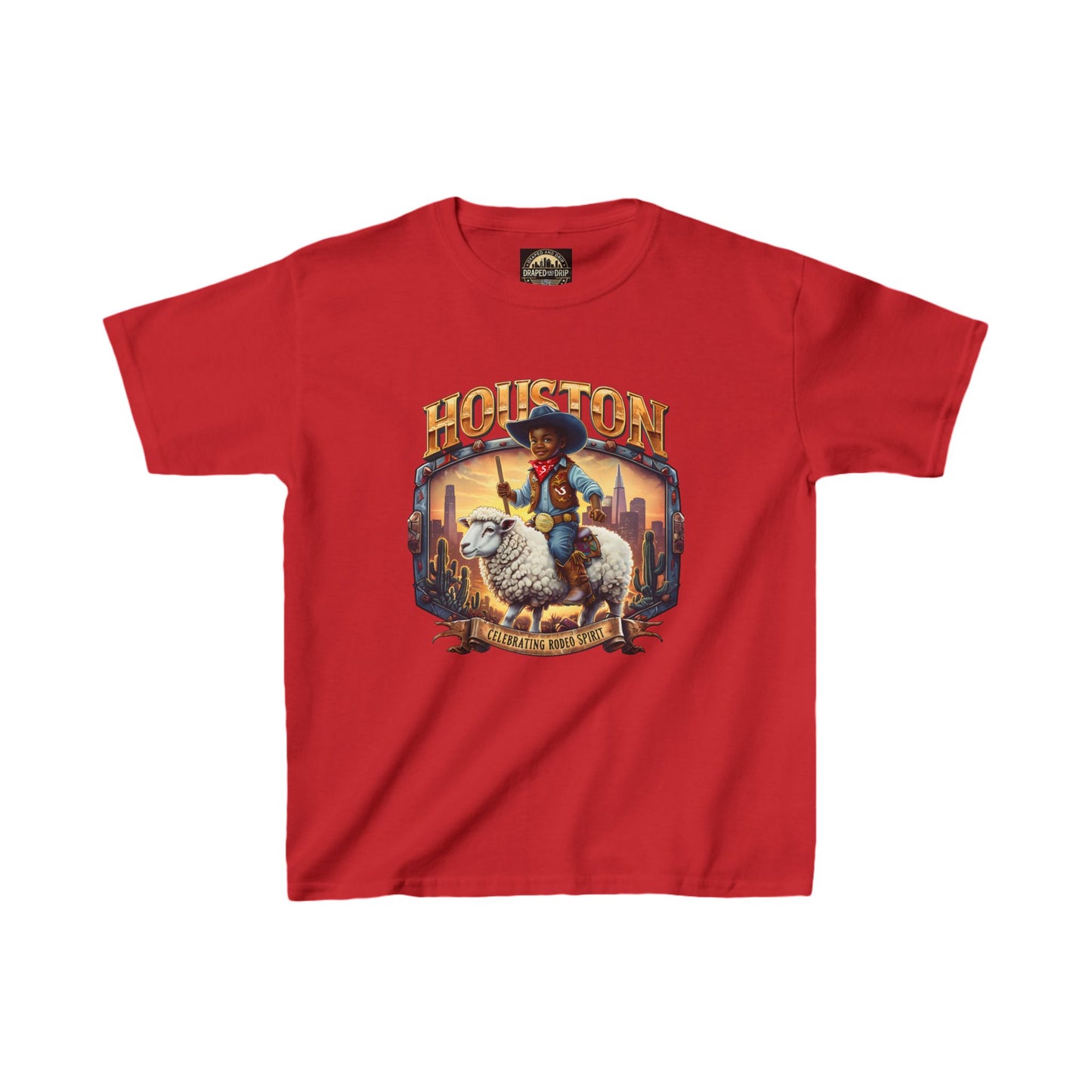 Houston Rodeo Kids Tee: Sheep Ride