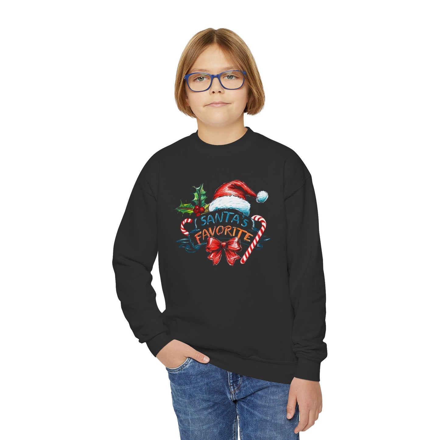 Santa's Favorite Youth Crewneck Sweatshirt