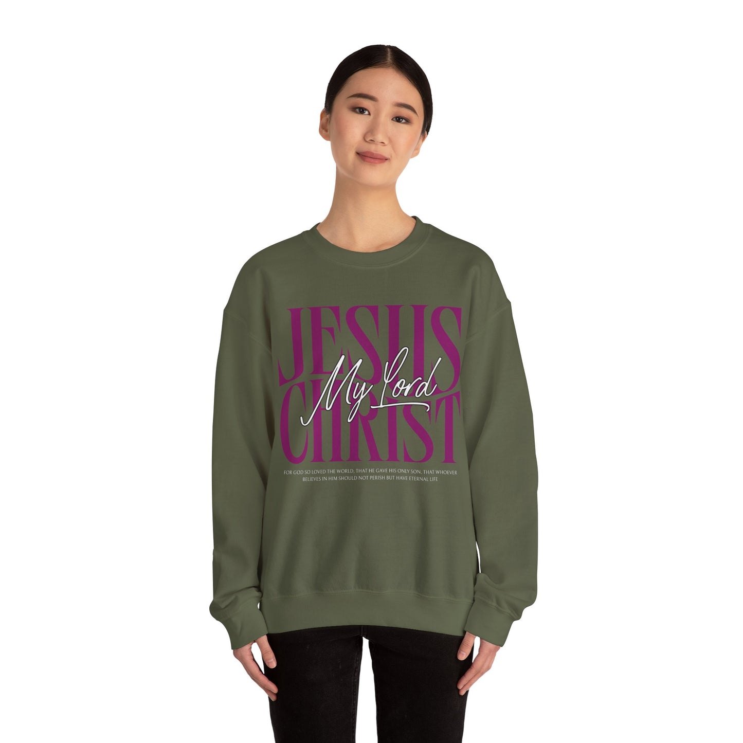 Inspirational Jesus Christ Sweatshirt - Heavy Blend Crewneck