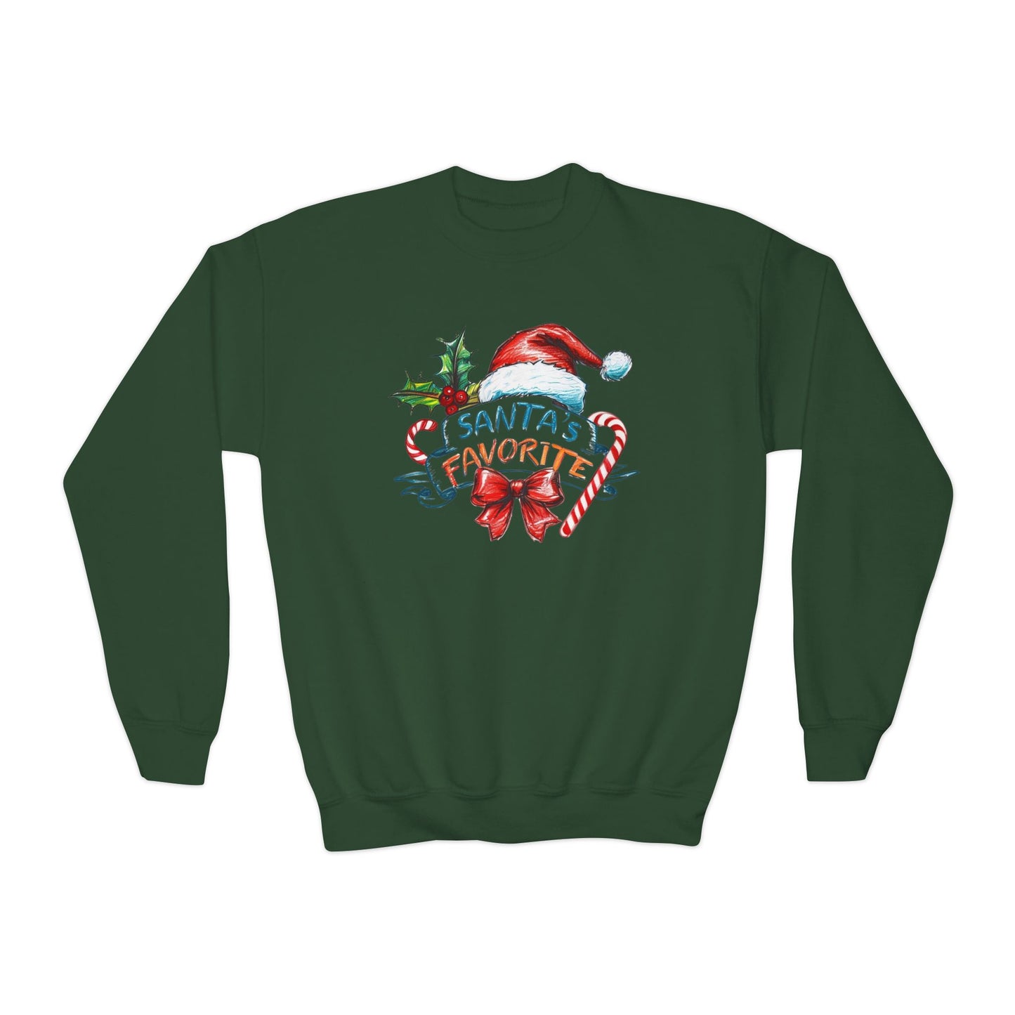 Santa's Favorite Youth Crewneck Sweatshirt
