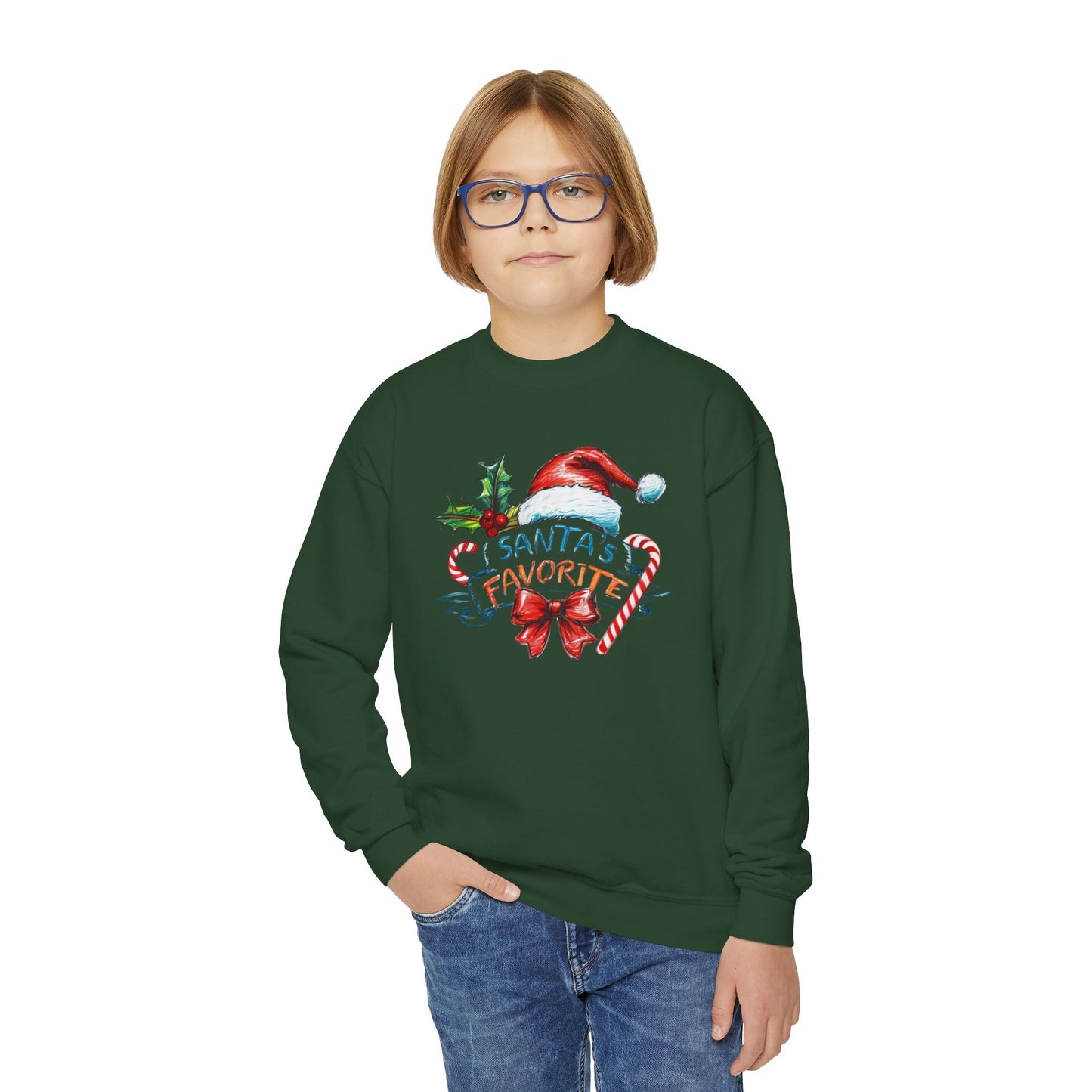 Santa's Favorite Youth Crewneck Sweatshirt