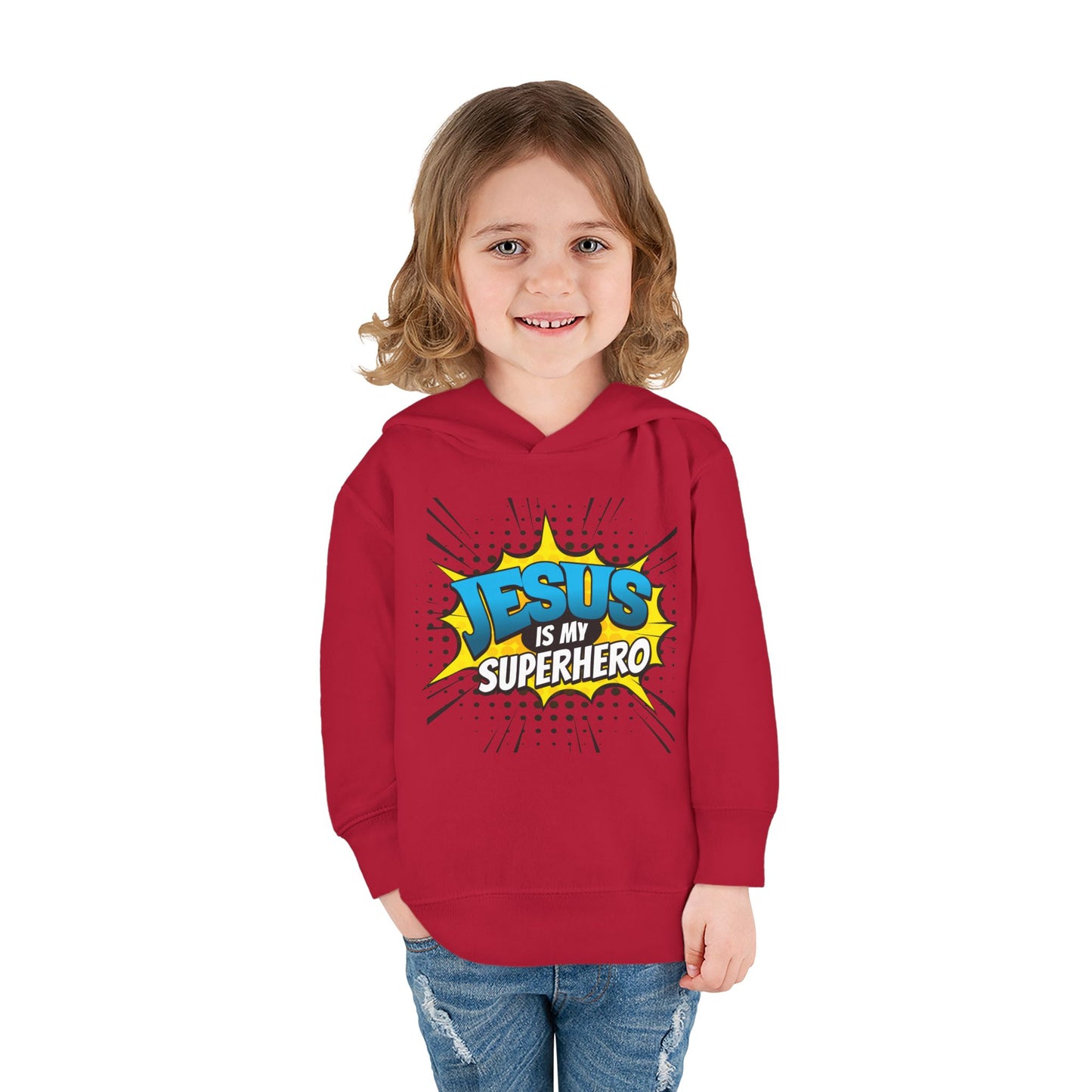 Toddler Long Sleeve Tee - 'Jesus is My Superhero' Shirt for Kids