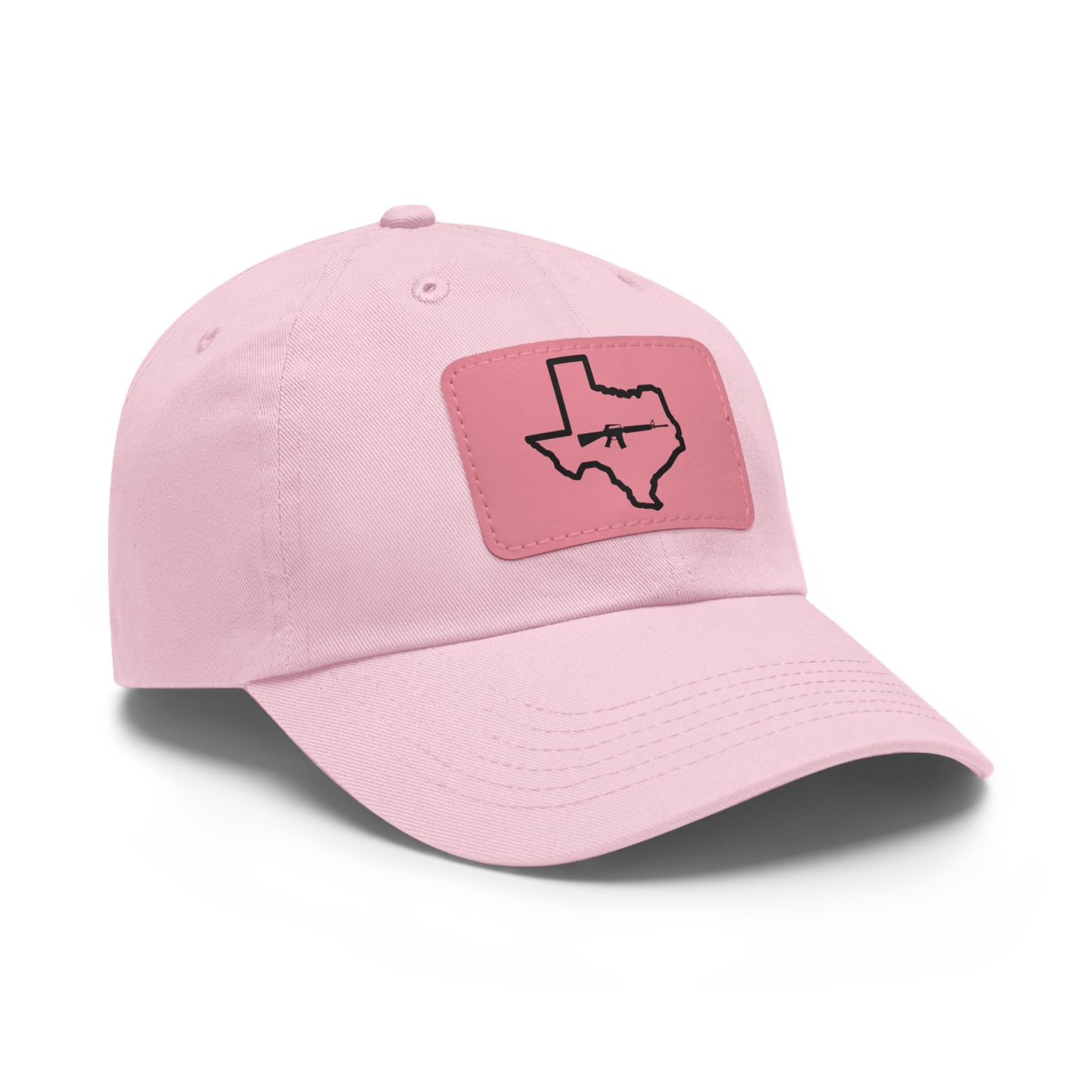 Texas Loves Guns: Dad Hat with Leather Patch (Rectangle)