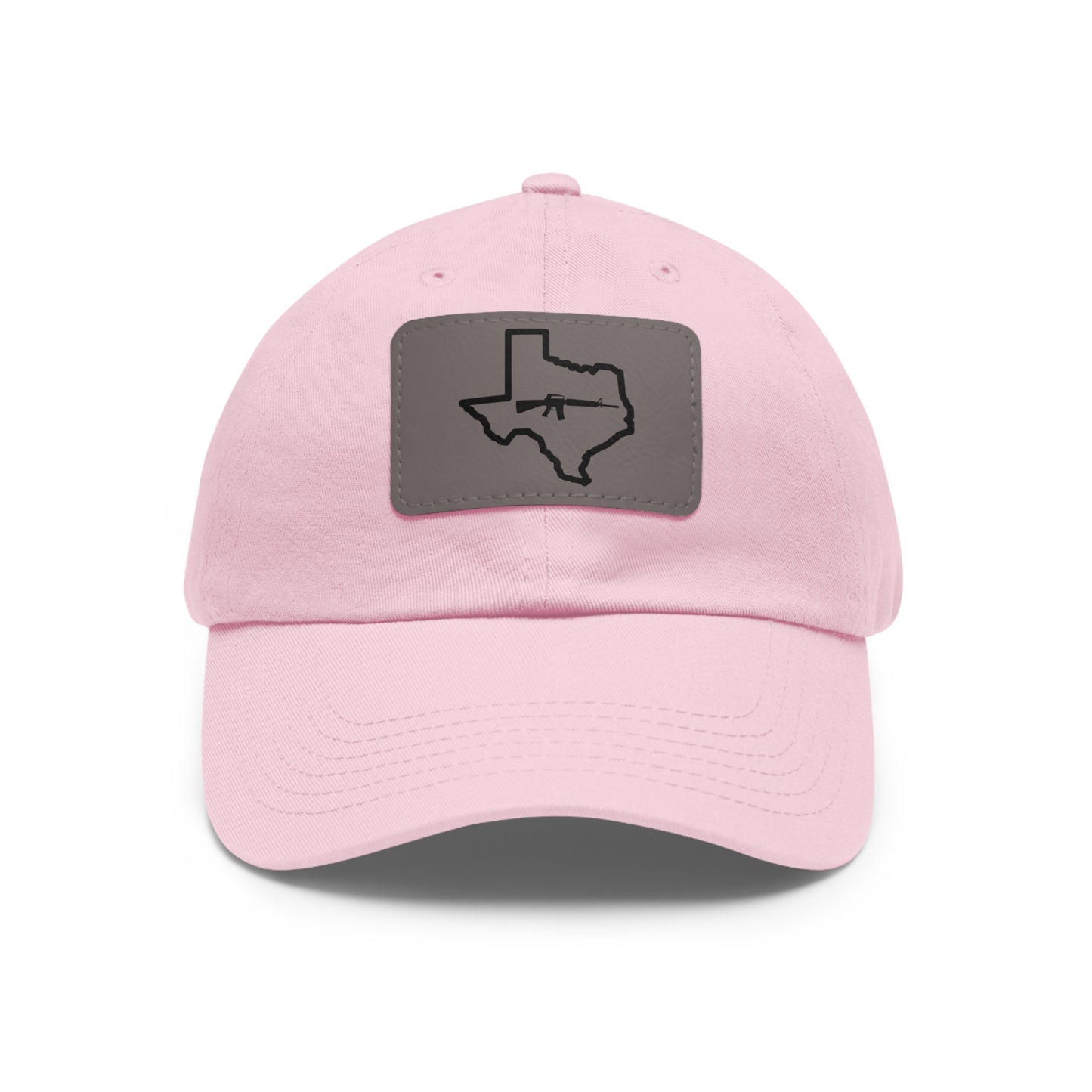 Texas Loves Guns: Dad Hat with Leather Patch (Rectangle)