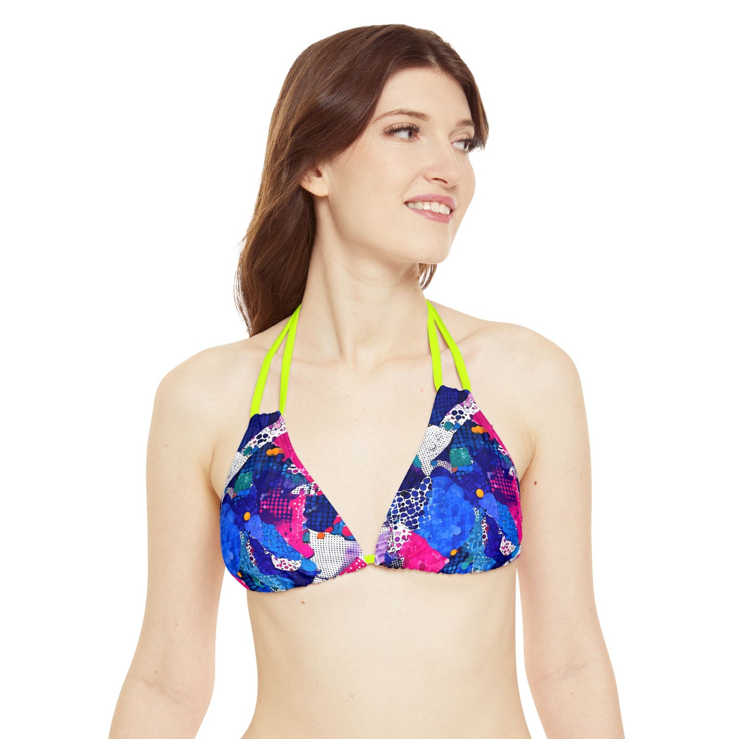 Vibrant Strappy Triangle Bikini Top