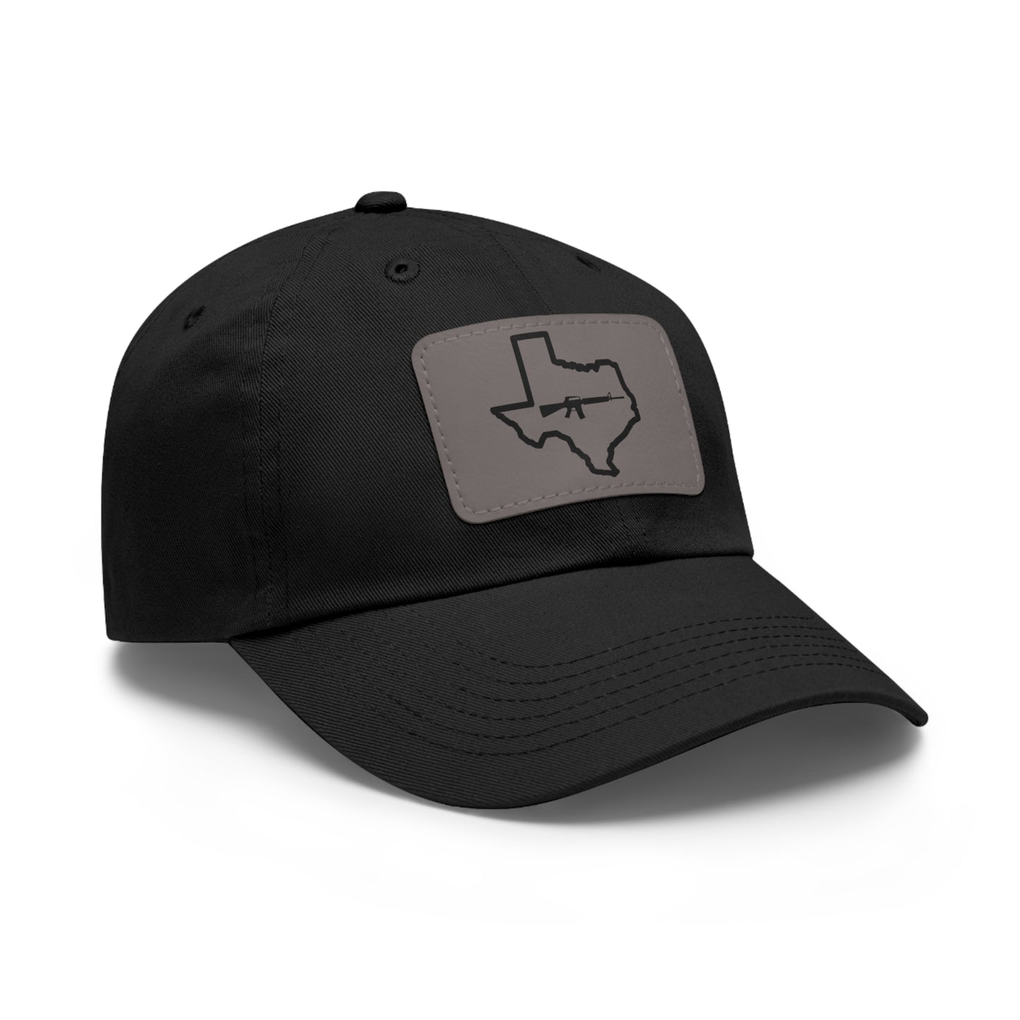 Texas Loves Guns: Dad Hat with Leather Patch (Rectangle)