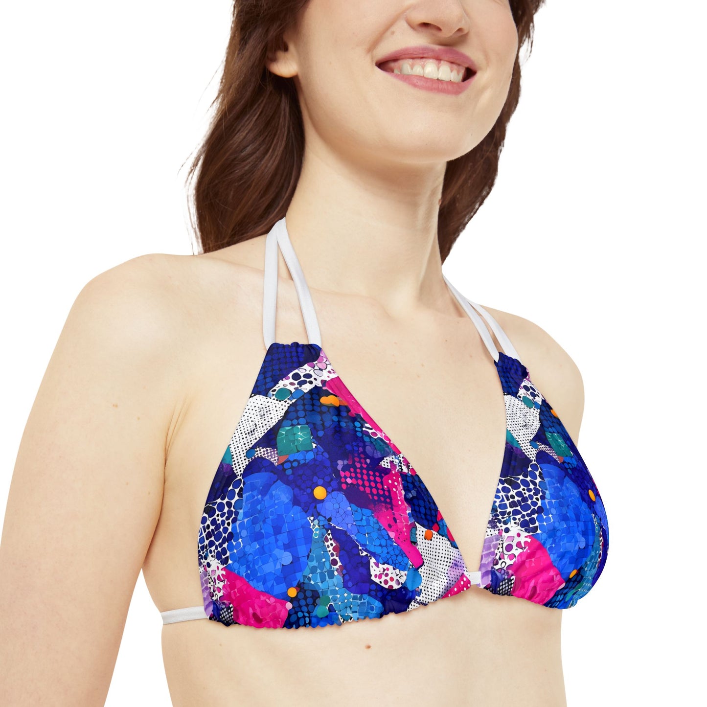 Vibrant Strappy Triangle Bikini Top