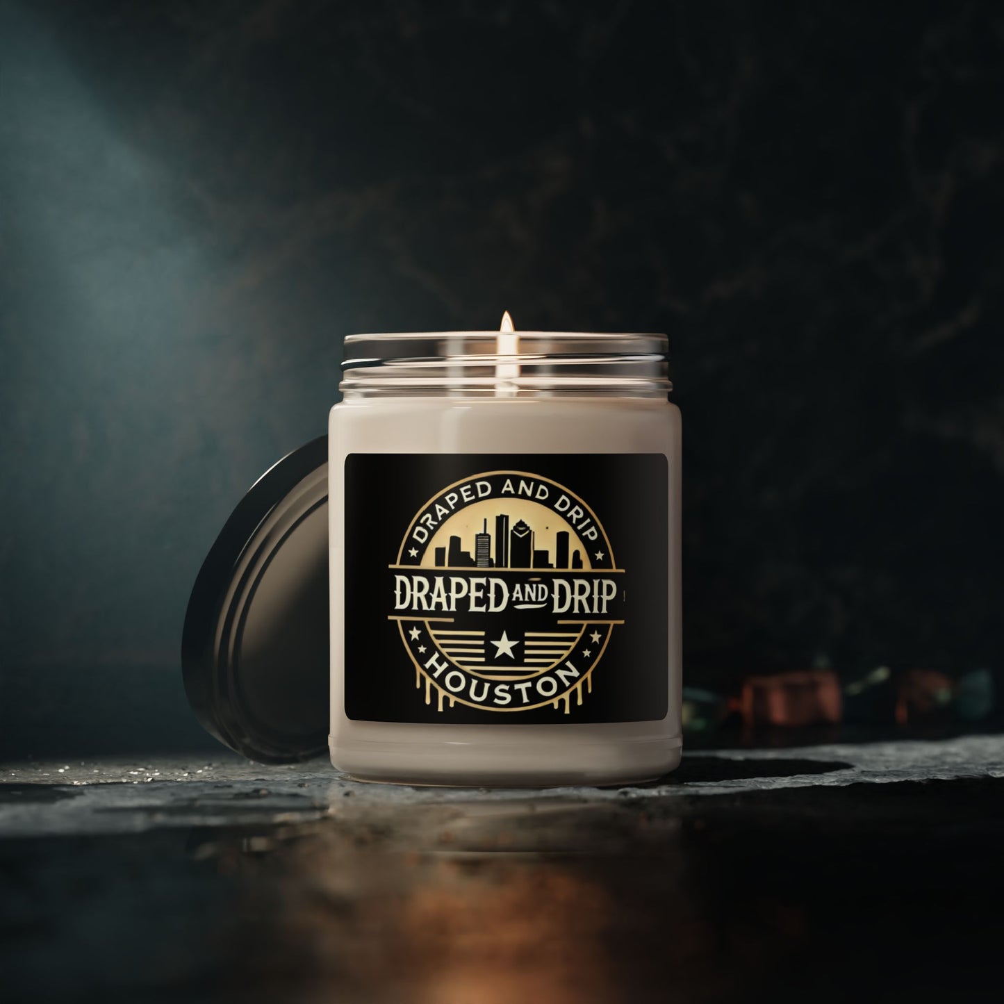 Draped and Drip Houston Soy Candle