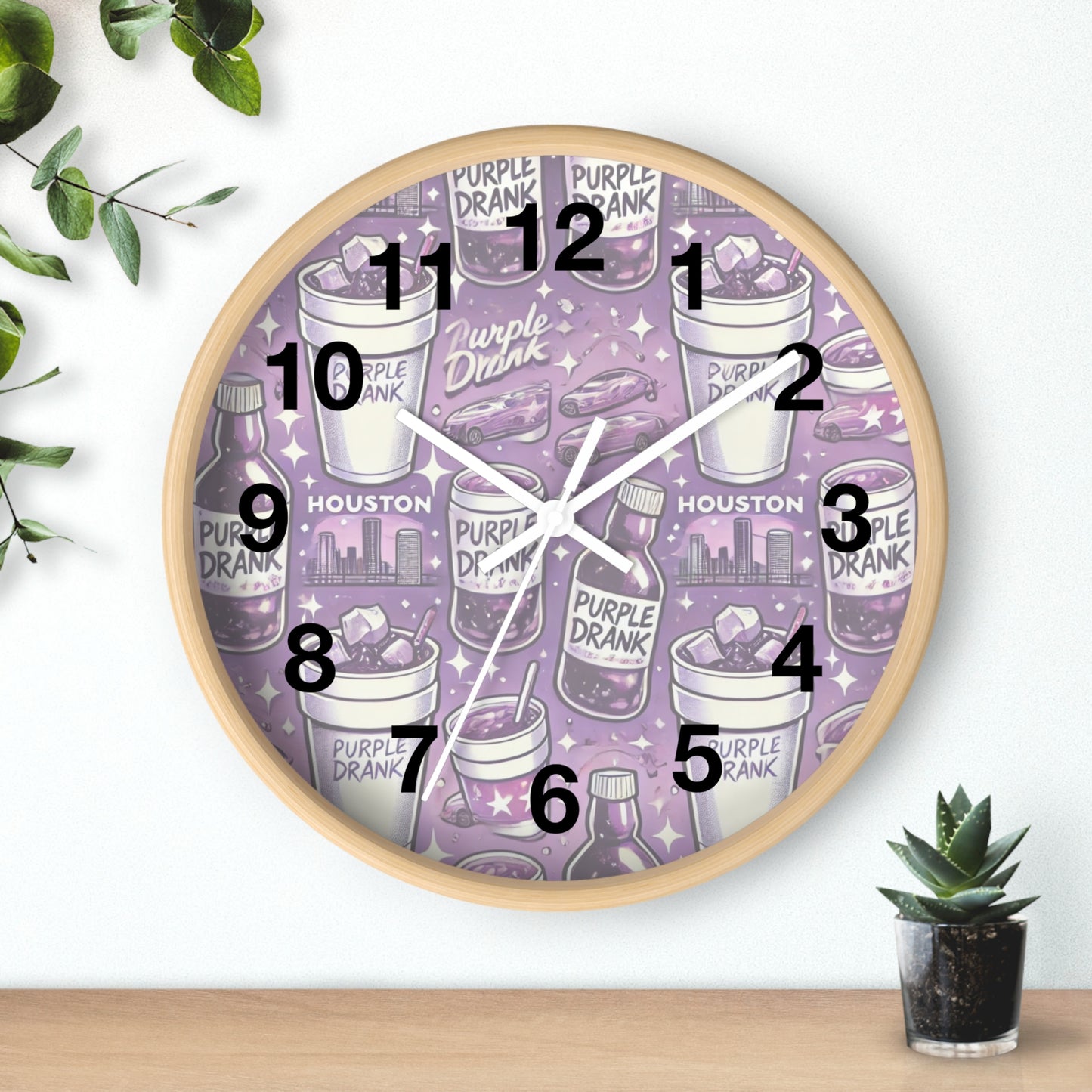 Purple Drank Wall Clock - Houston Inspired Retro Design