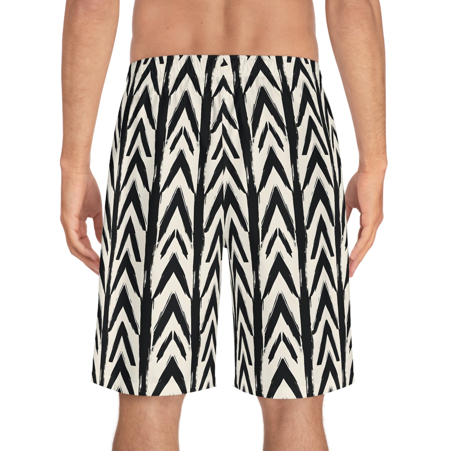 Angle Striped Men's Board Shorts