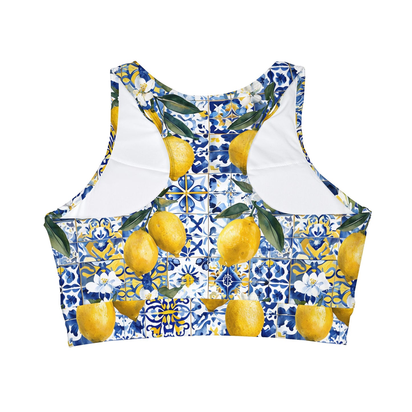 Lemon Grove High Neck Crop Bikini Top