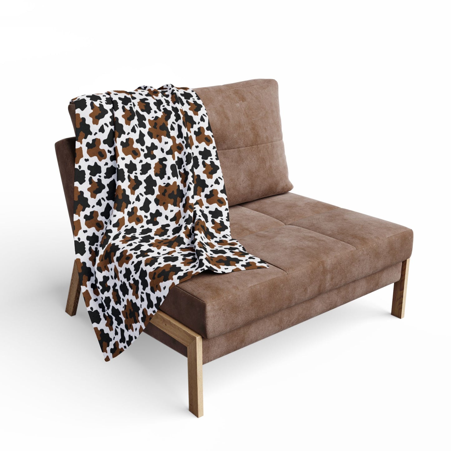 Cow-Print Fleece Blanket