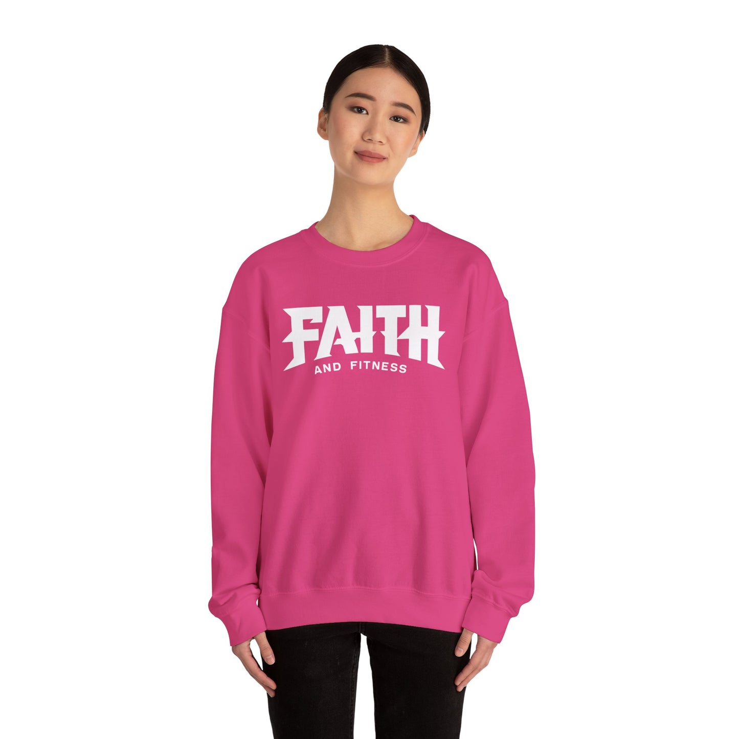 Faith and Fitness Sweatshirt|Inspirational Workout Gear|Faith-Based Activewear|Christian Fitness Apparel|Motivational Crewneck