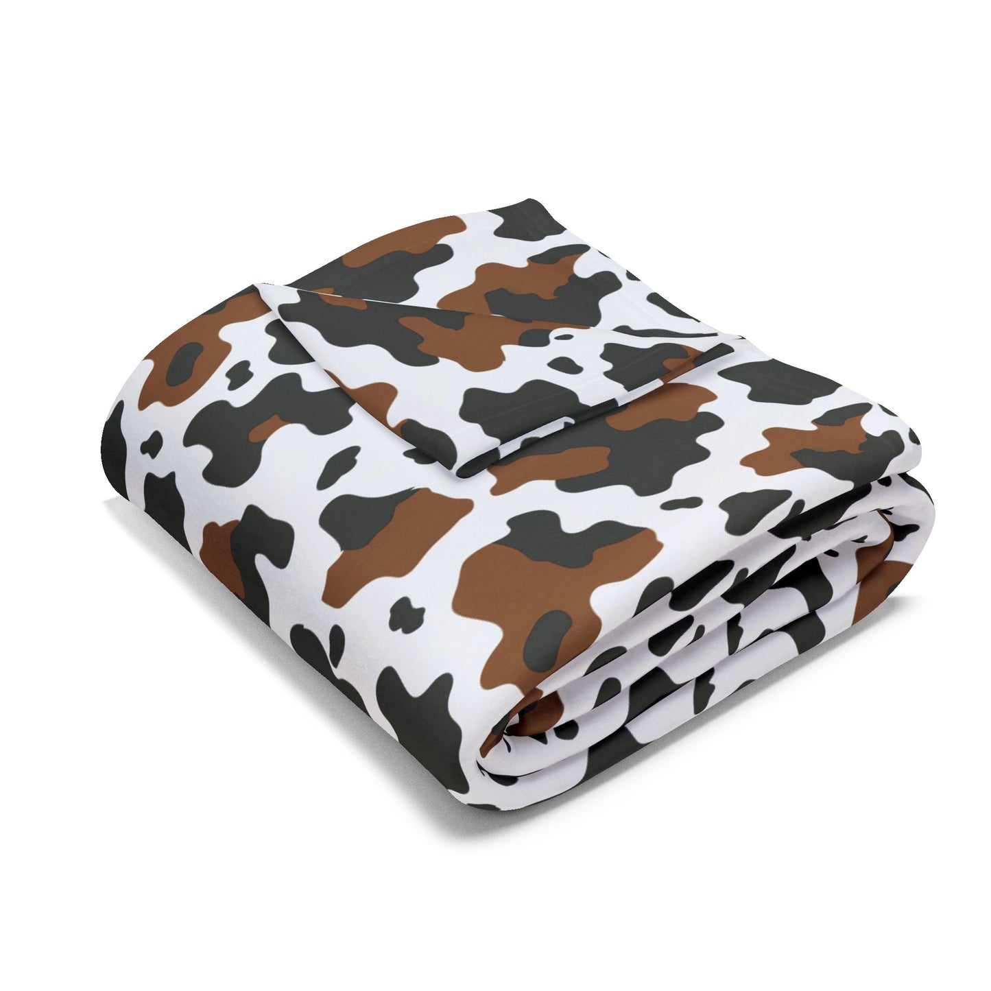 Cow-Print Fleece Blanket