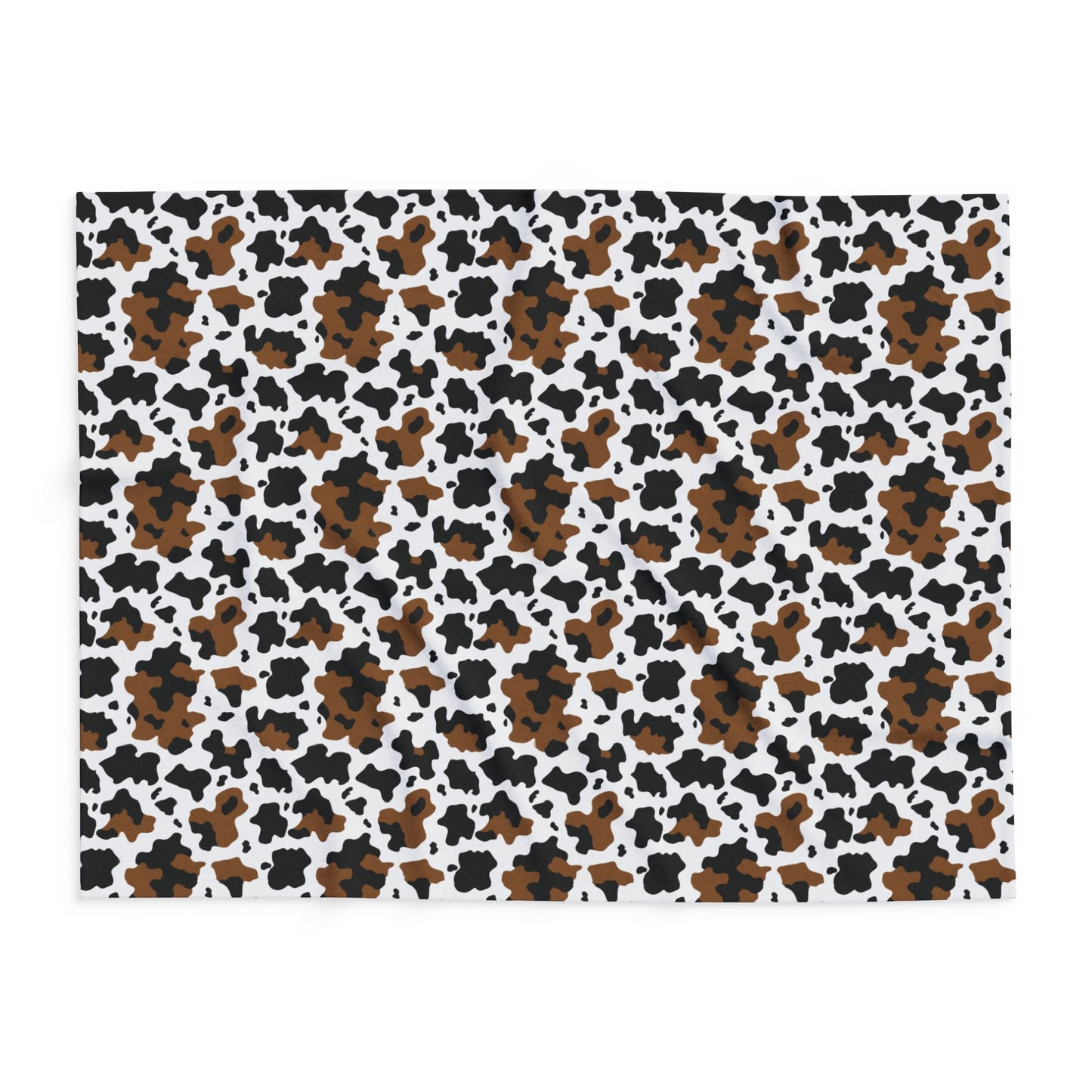 Cow-Print Fleece Blanket