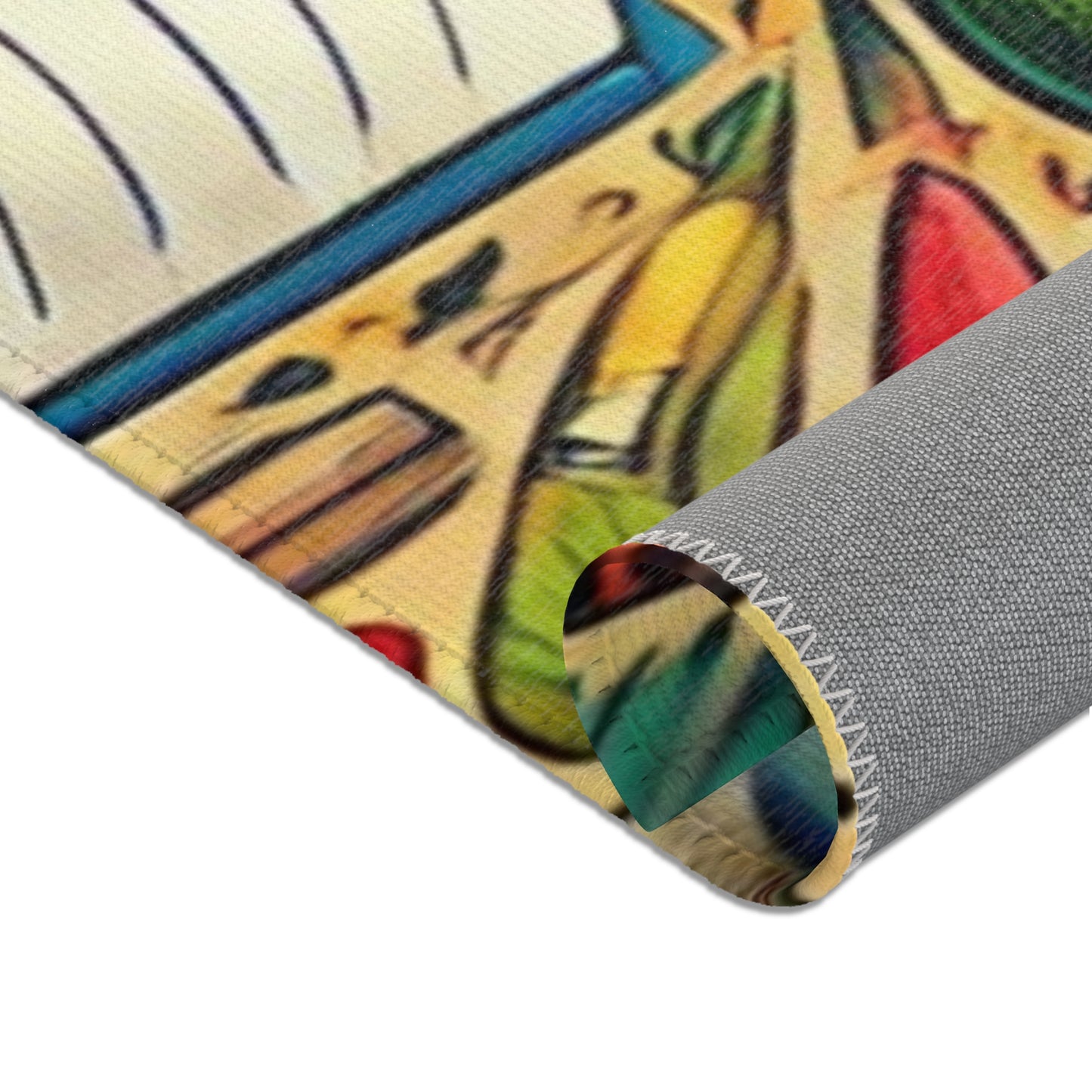 Colorful Classroom Area Rug - Educational Design for Classroom
