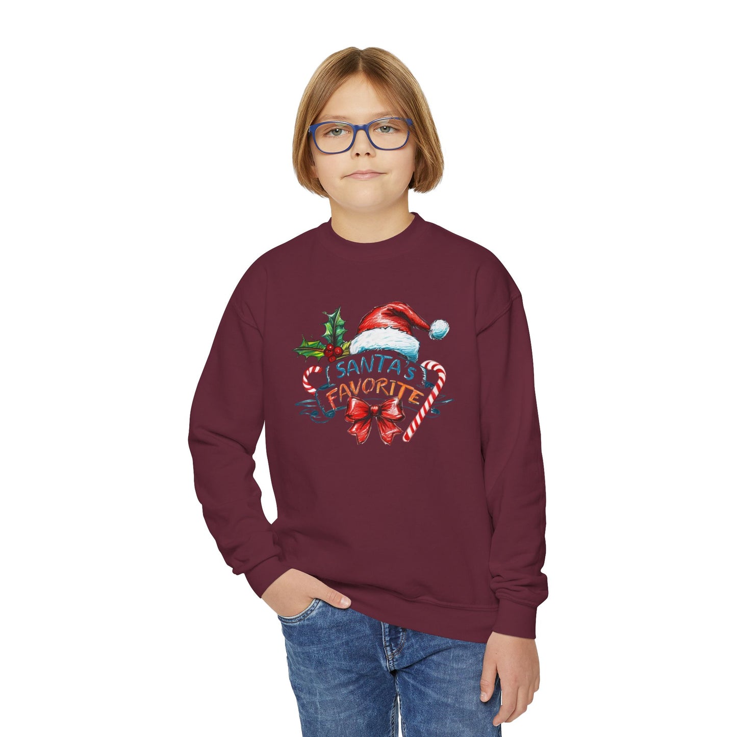 Santa's Favorite Youth Crewneck Sweatshirt