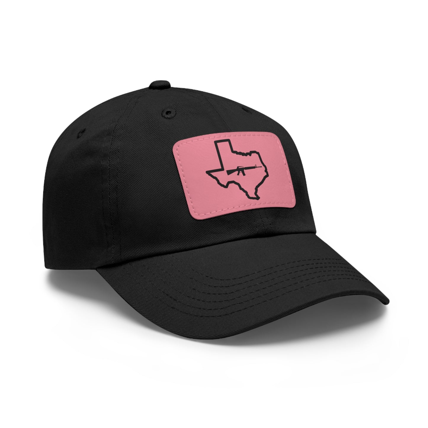 Texas Loves Guns: Dad Hat with Leather Patch (Rectangle)