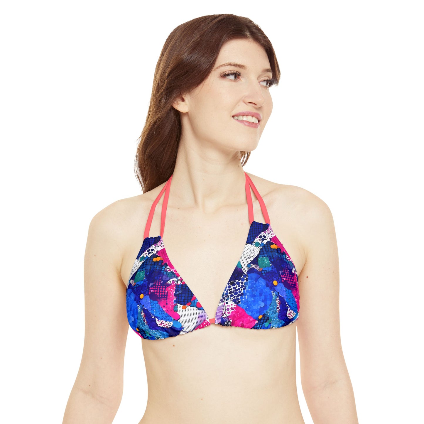 Vibrant Strappy Triangle Bikini Top