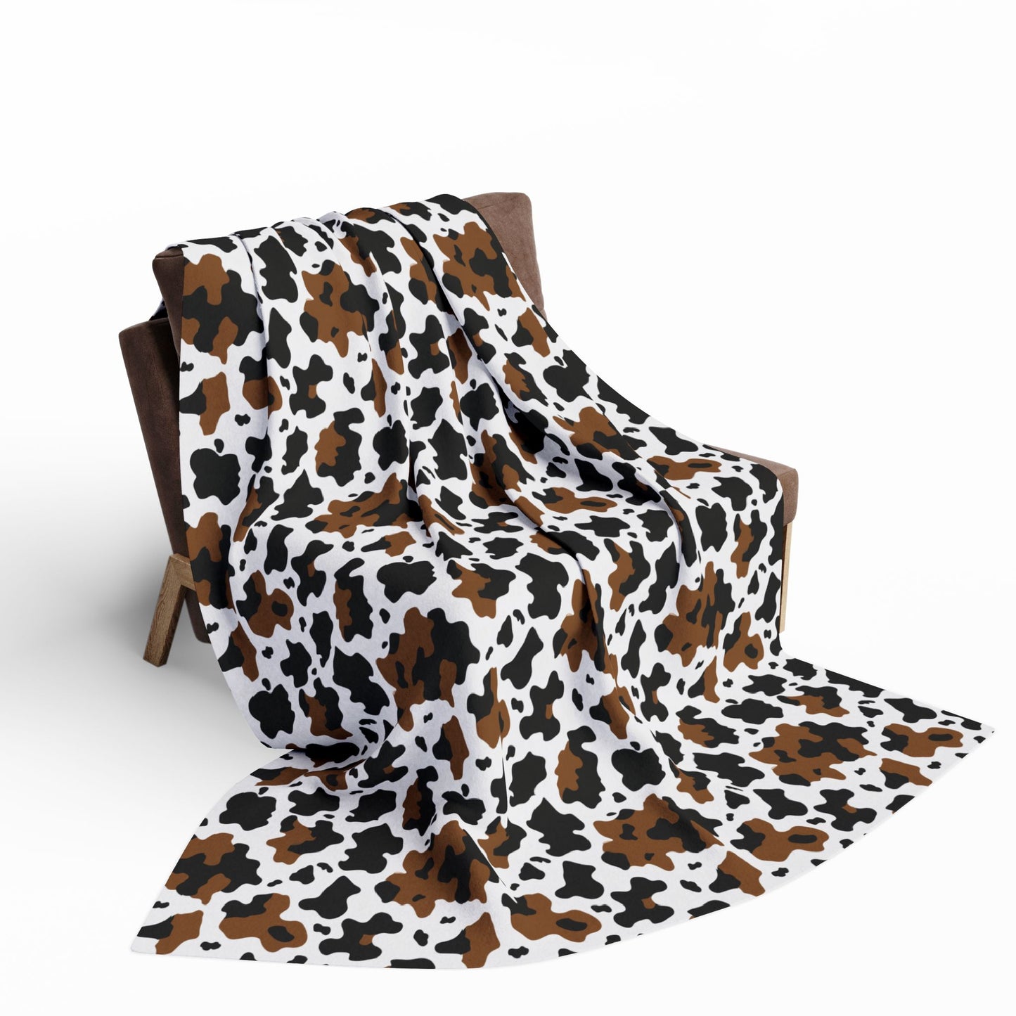 Cow-Print Fleece Blanket