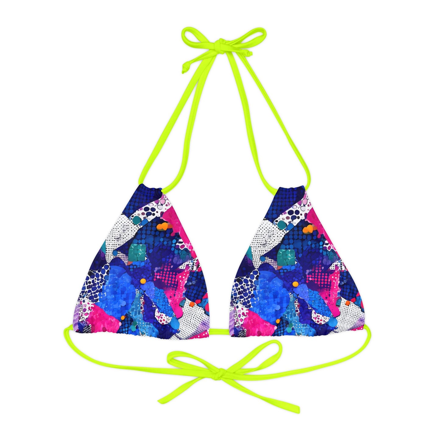 Vibrant Strappy Triangle Bikini Top