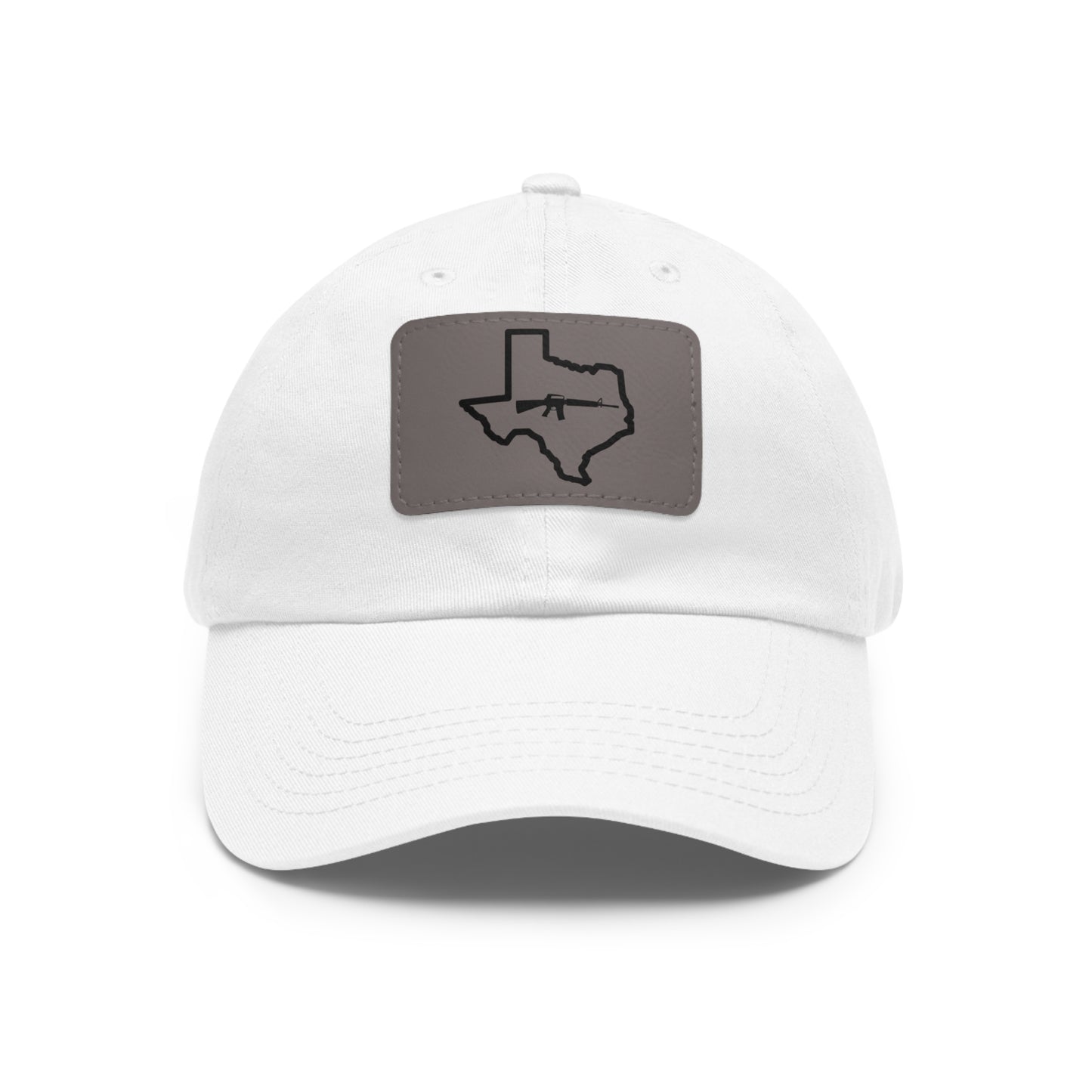 Texas Loves Guns: Dad Hat with Leather Patch (Rectangle)