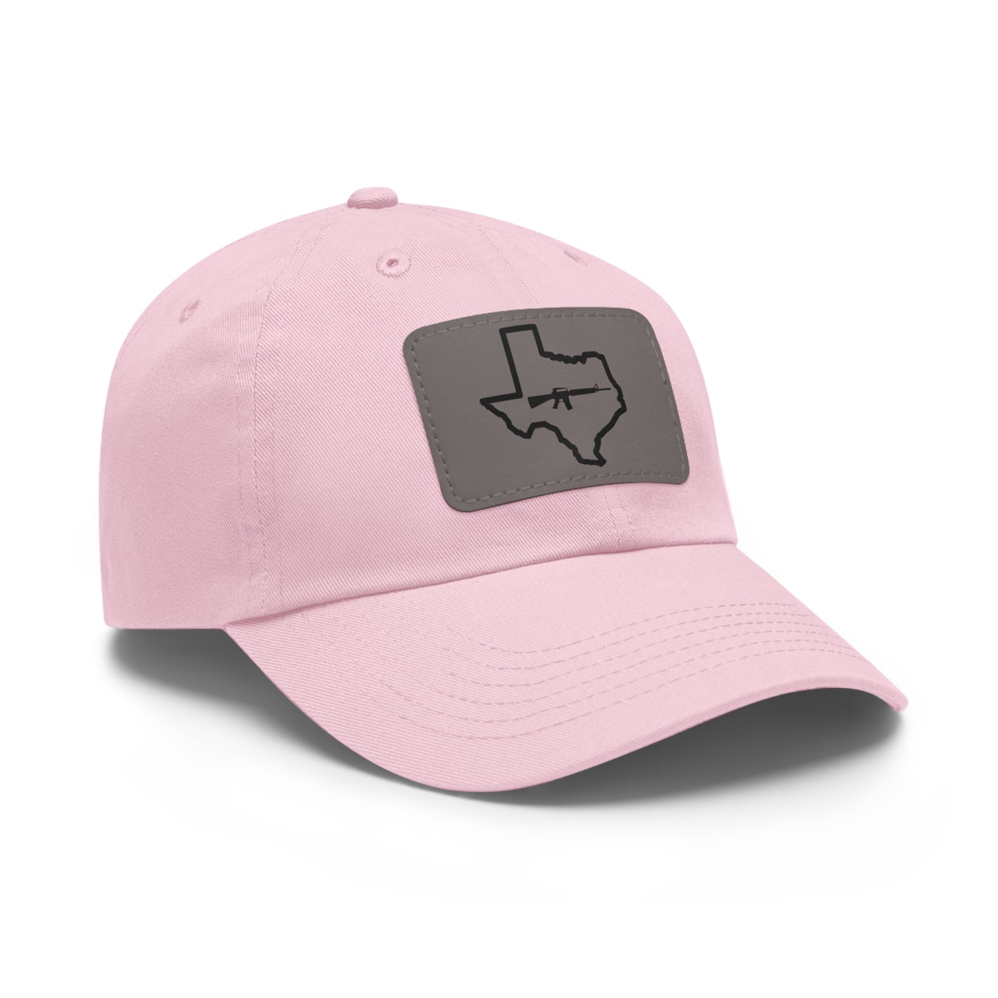 Texas Loves Guns: Dad Hat with Leather Patch (Rectangle)