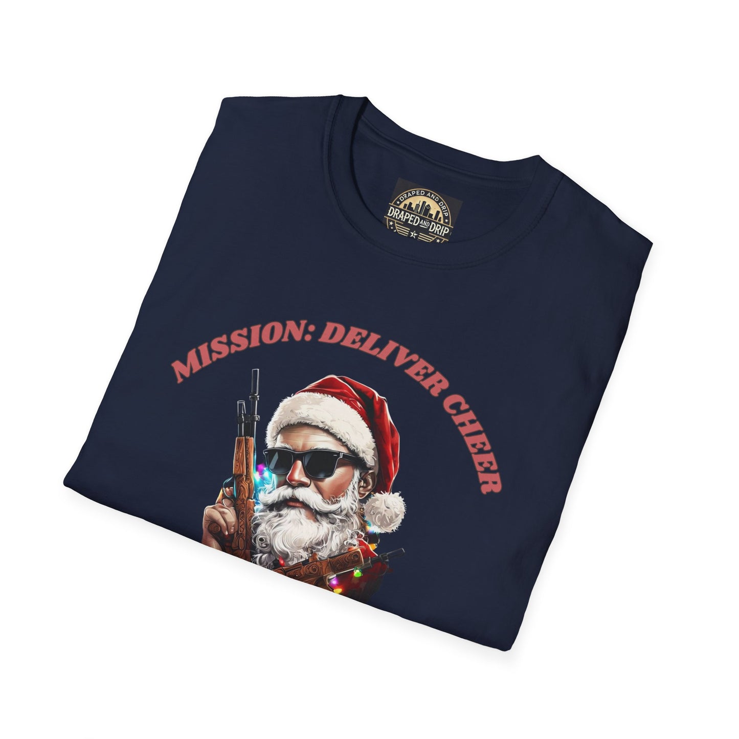 Mission: Driver Cheer Christmas T-shirt, Funny Holiday Tee, Unisex Gift for Men, Women, and Kids, Santa Claus Design, Festive Apparel