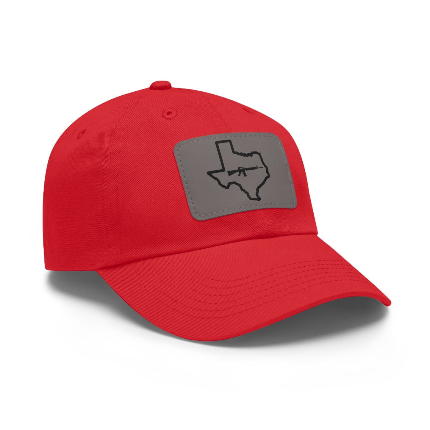 Texas Loves Guns: Dad Hat with Leather Patch (Rectangle)