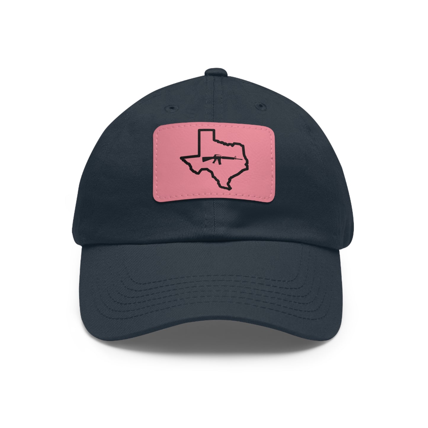 Texas Loves Guns: Dad Hat with Leather Patch (Rectangle)