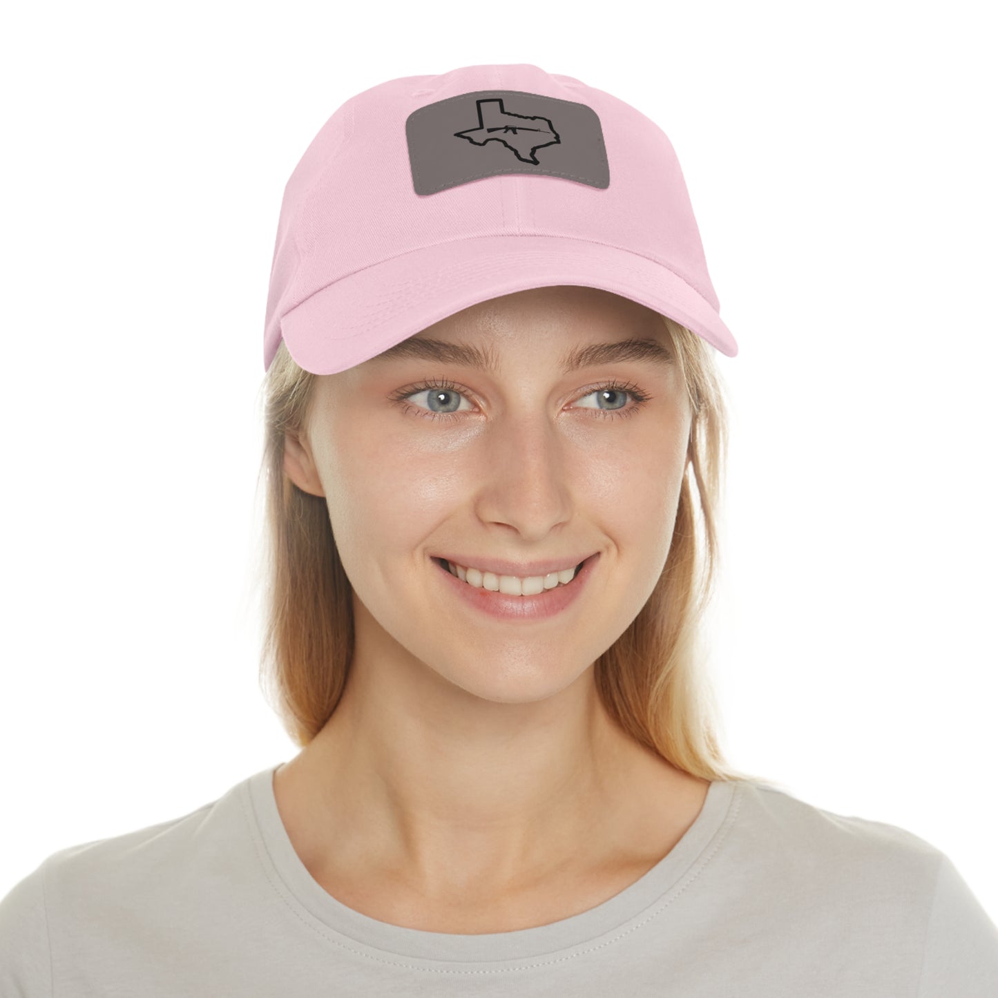 Texas Loves Guns: Dad Hat with Leather Patch (Rectangle)