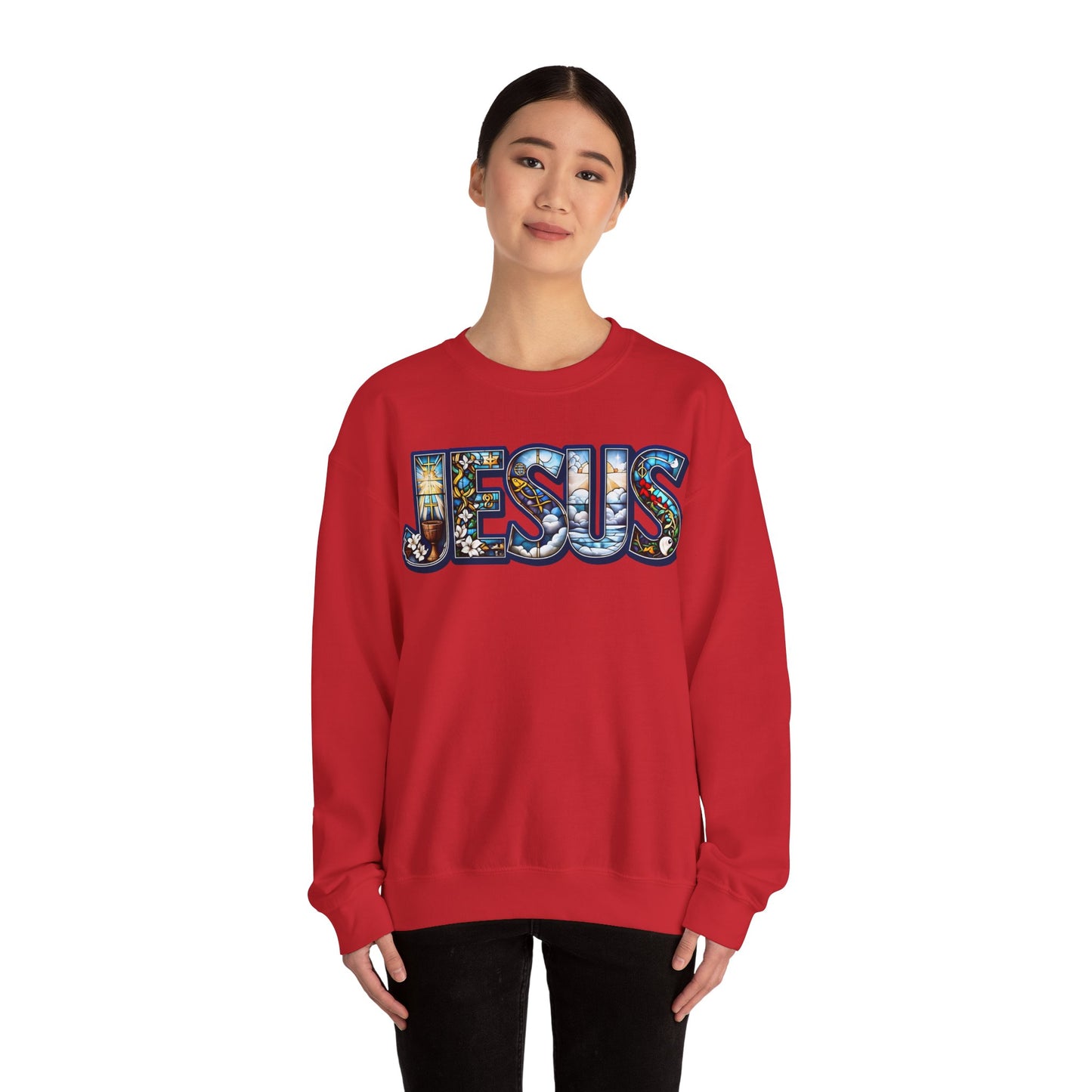 Jesus Stained Glass Sweatshirt
