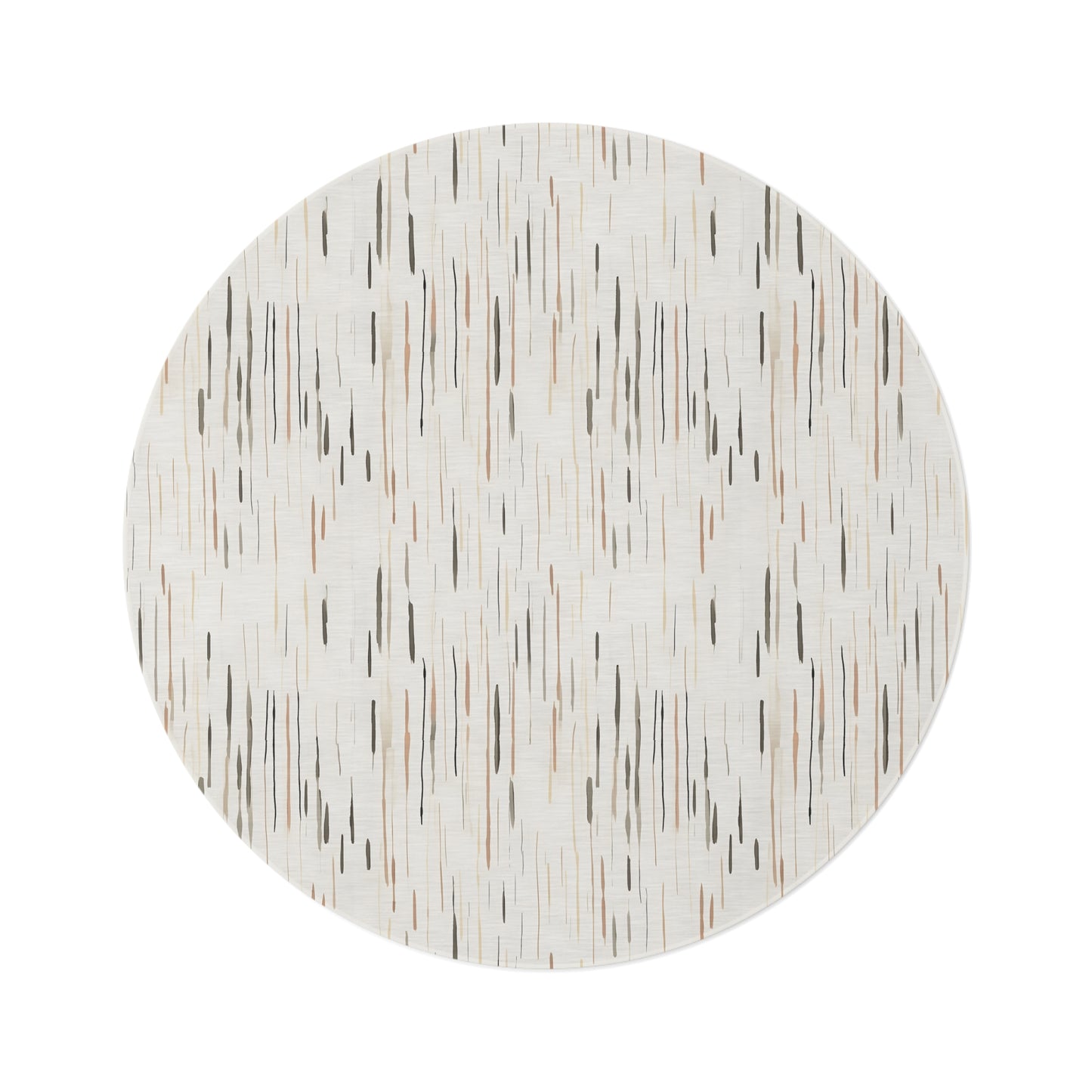 Neutral Abstract Round Rug