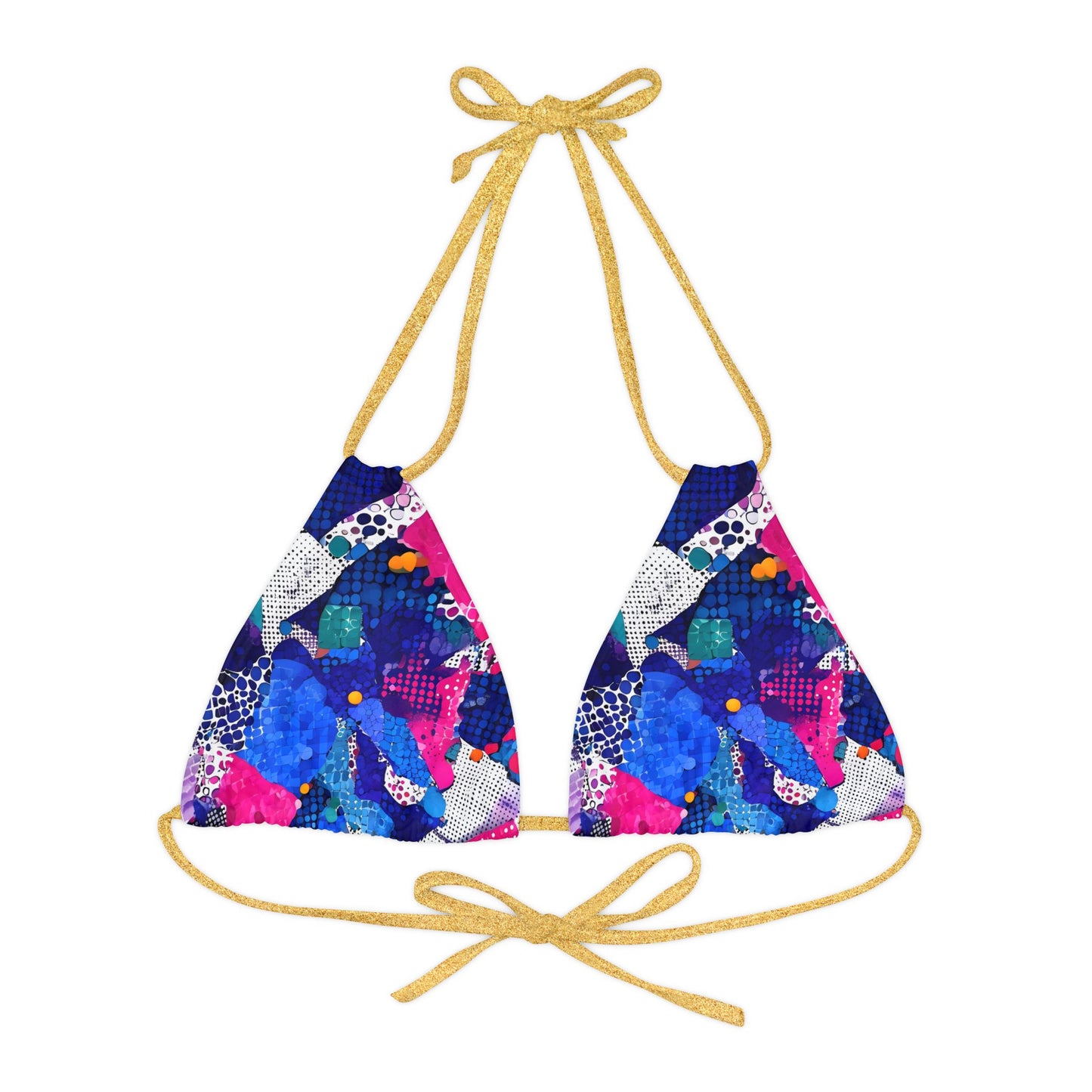 Vibrant Strappy Triangle Bikini Top