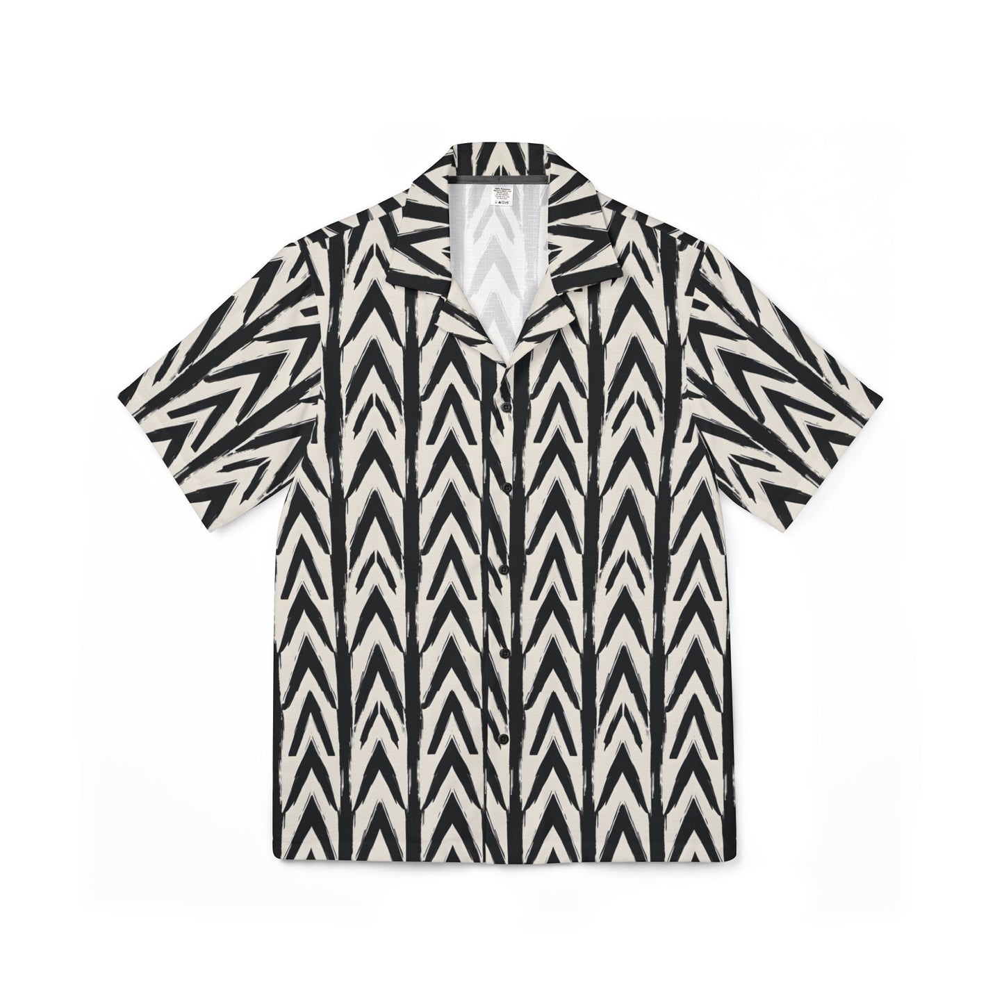 Black and White Chevron Camp Shirt