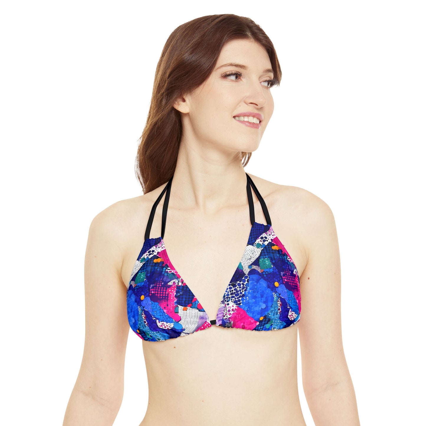 Vibrant Strappy Triangle Bikini Top