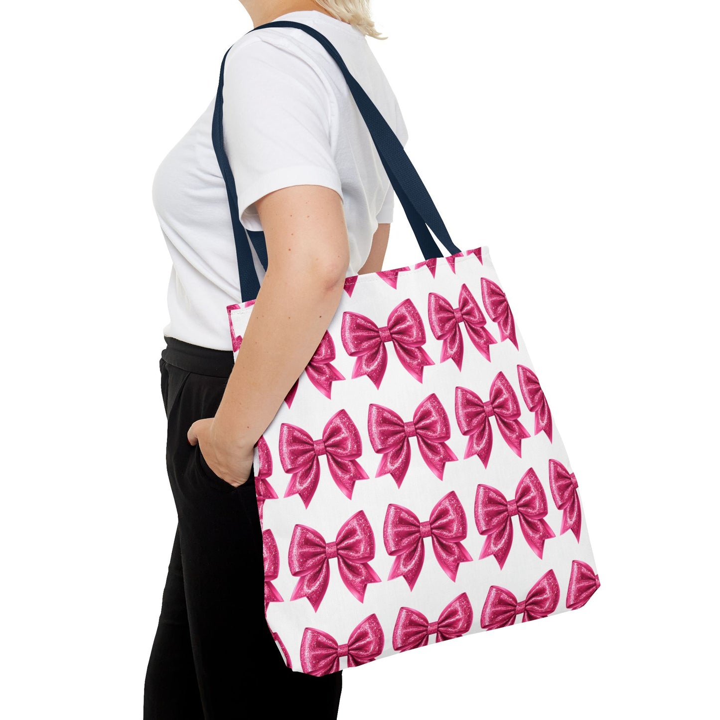 Sparkly Pink BowTote Bag