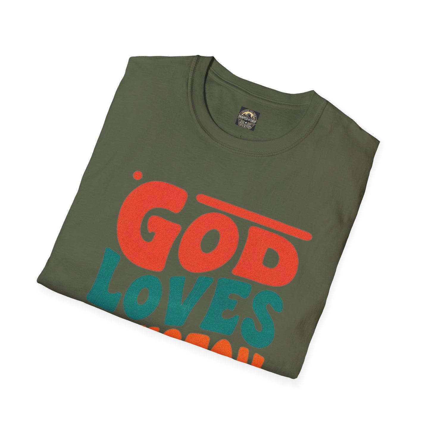 Retro God Loves Houston Tee
