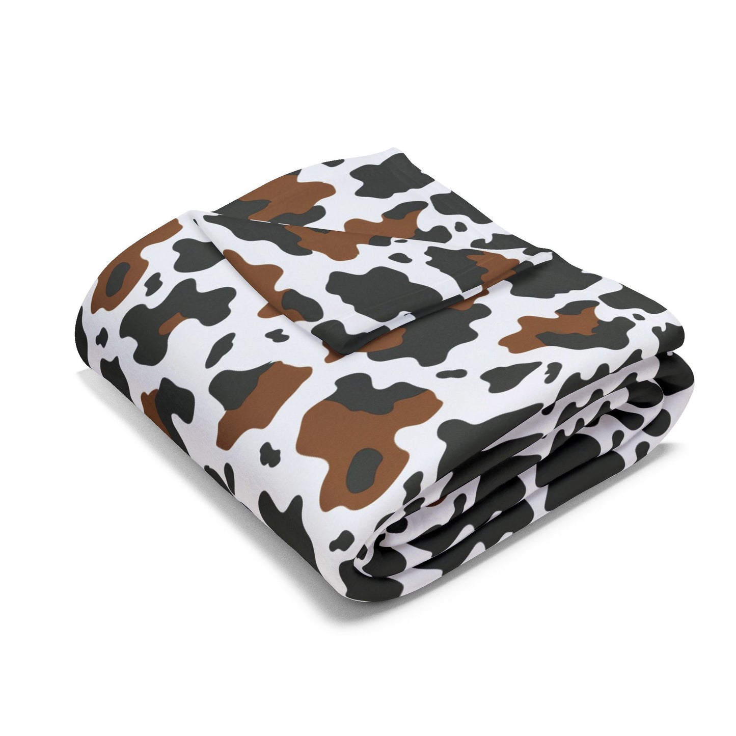 Cow-Print Fleece Blanket