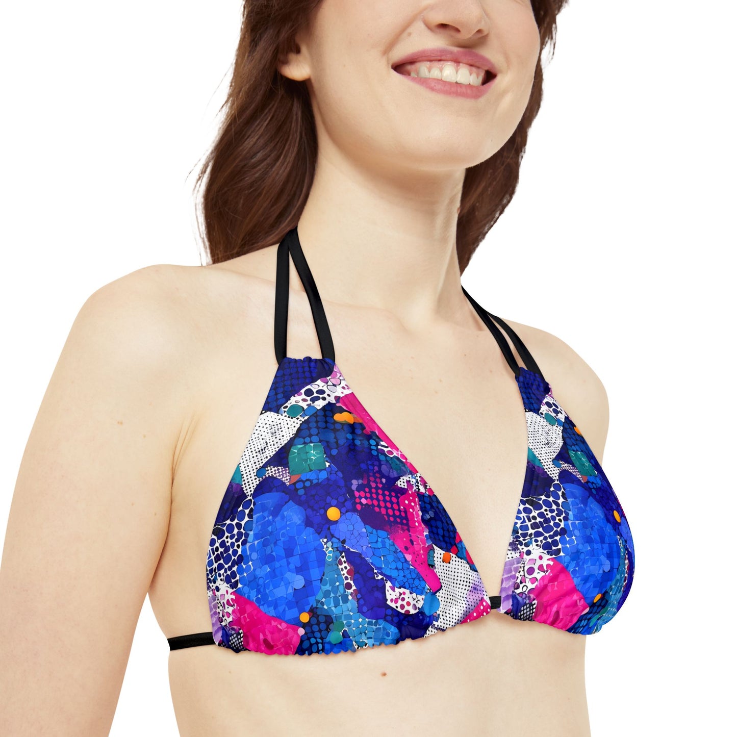 Vibrant Strappy Triangle Bikini Top