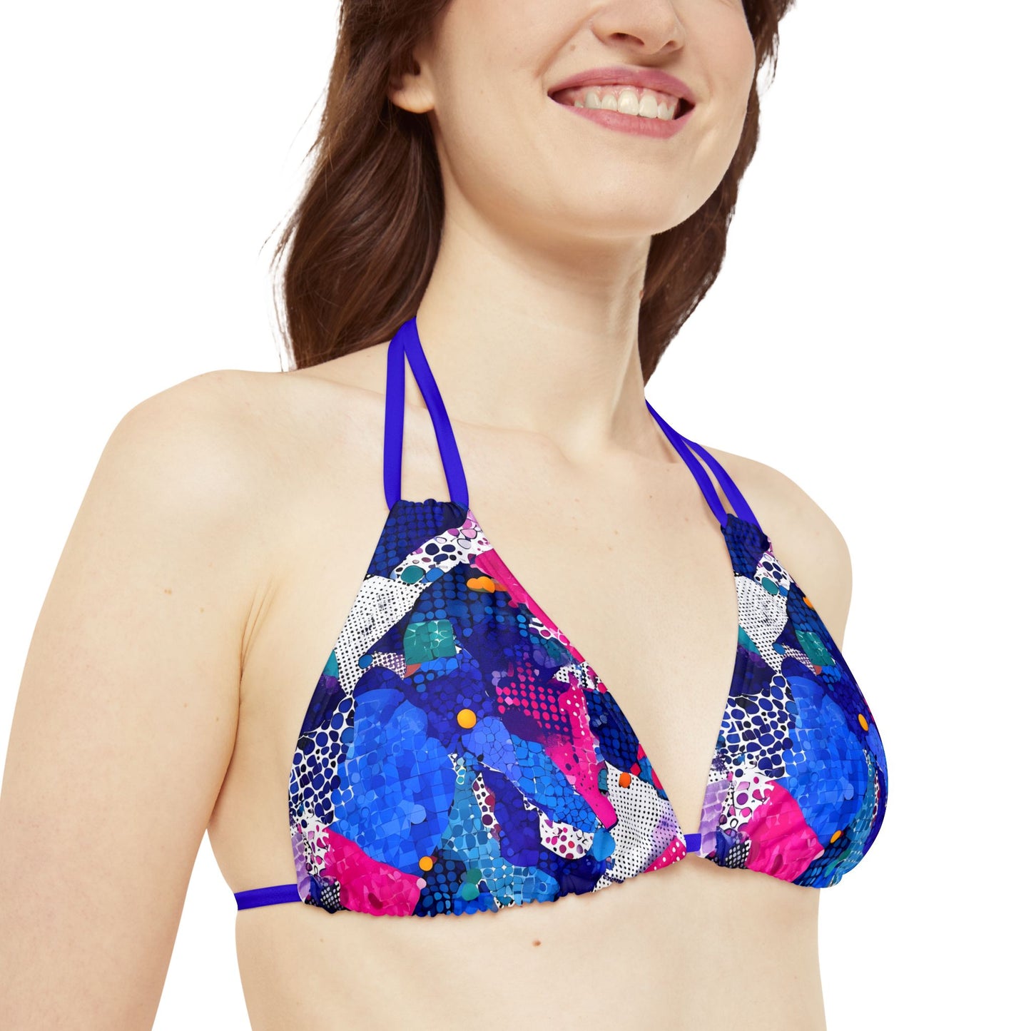 Vibrant Strappy Triangle Bikini Top