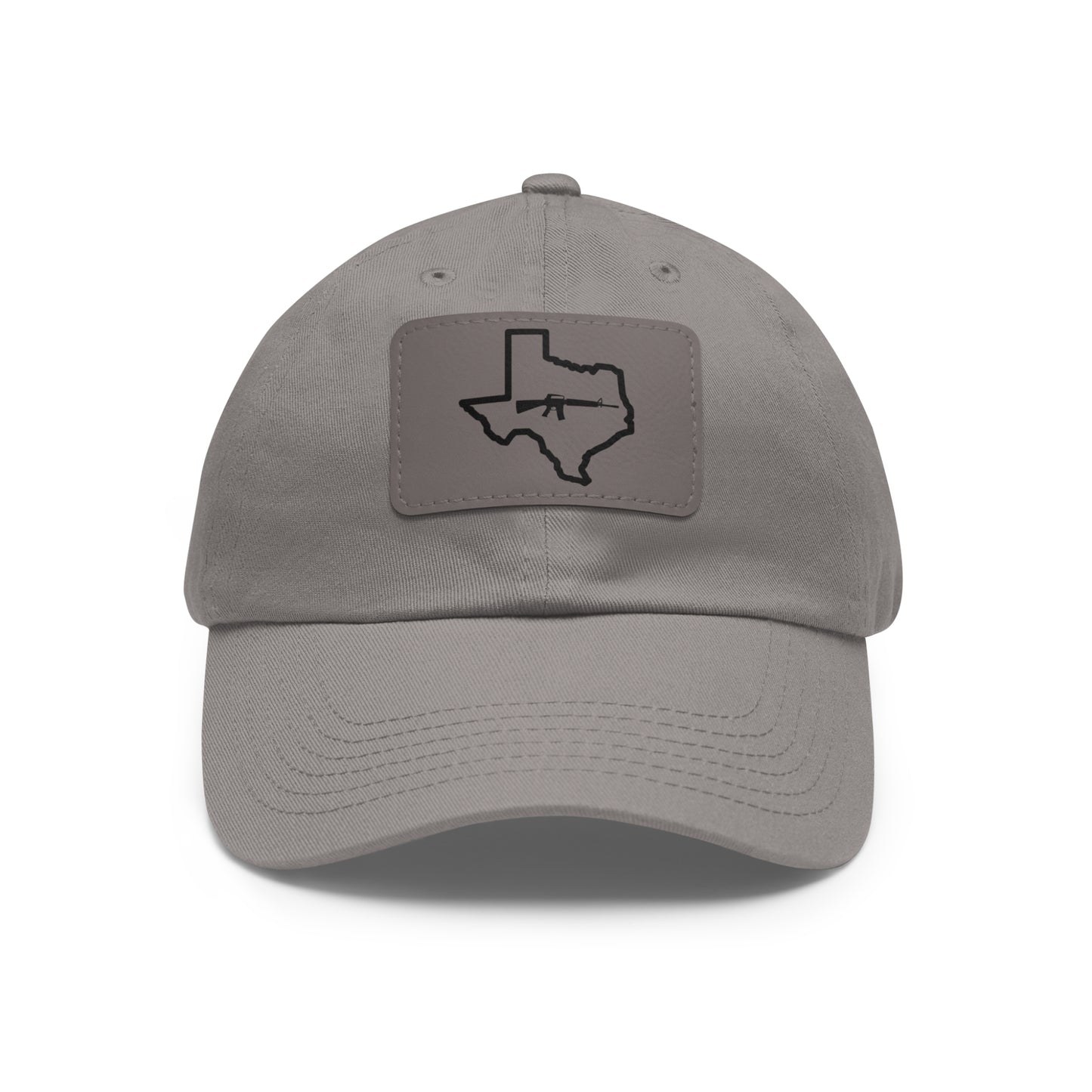 Texas Loves Guns: Dad Hat with Leather Patch (Rectangle)