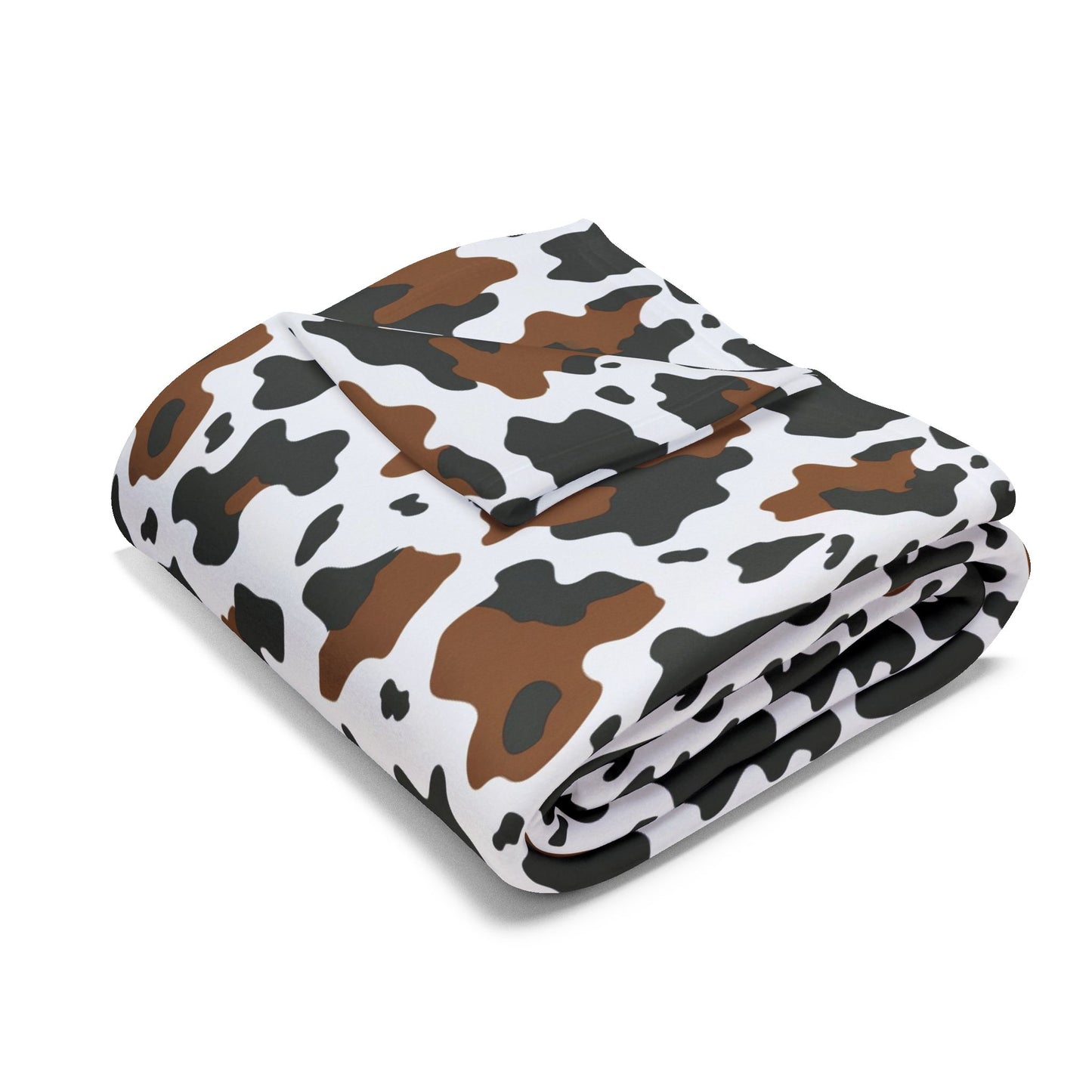 Cow-Print Fleece Blanket