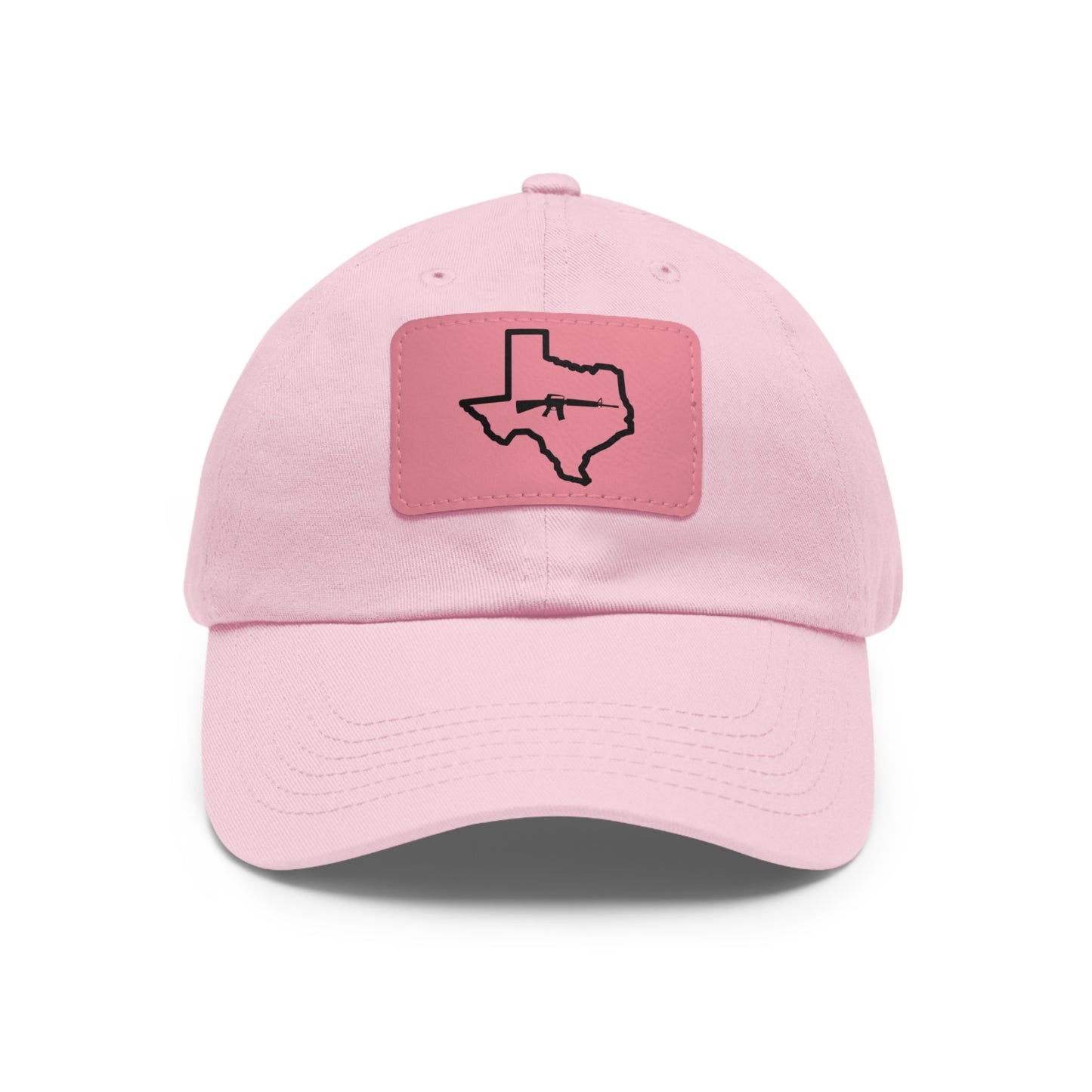 Texas Loves Guns: Dad Hat with Leather Patch (Rectangle)