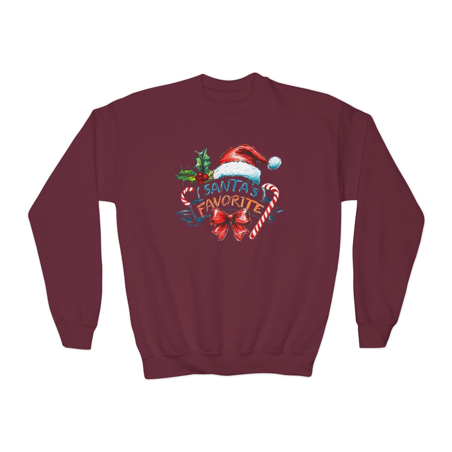 Santa's Favorite Youth Crewneck Sweatshirt