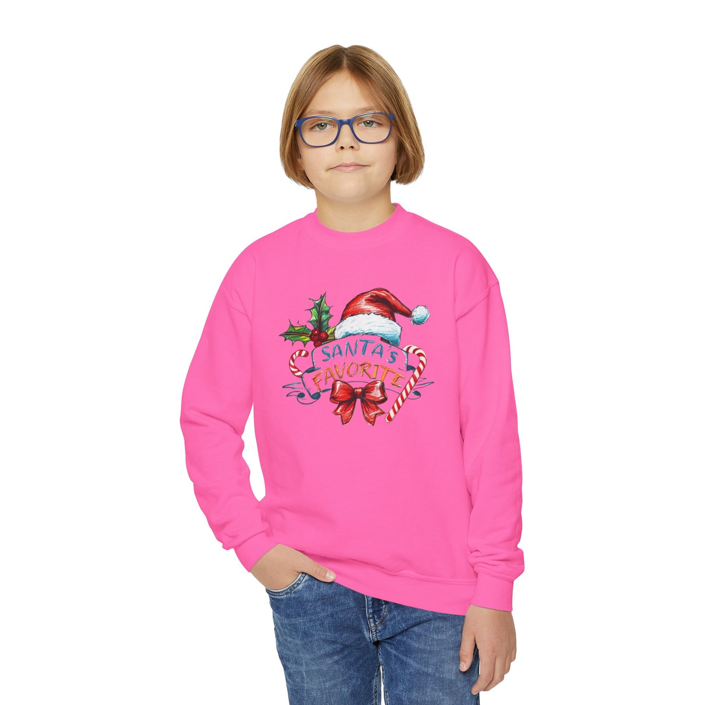 Santa's Favorite Youth Crewneck Sweatshirt
